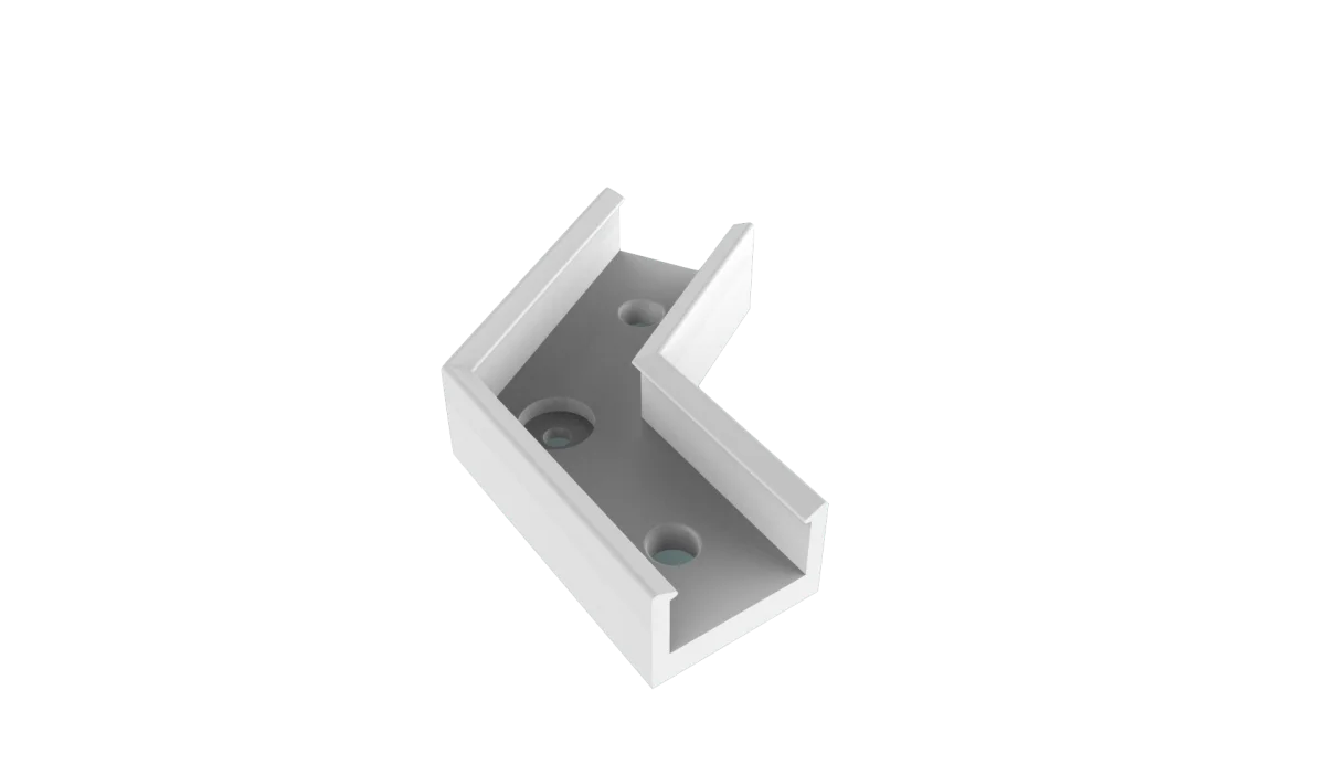 PETG-Verbinder für LED Alu-Aufbauprofil EXO-A1-13 – transparentes Kunststoff-Verbindungsstück für flexible Winkelverbindungen