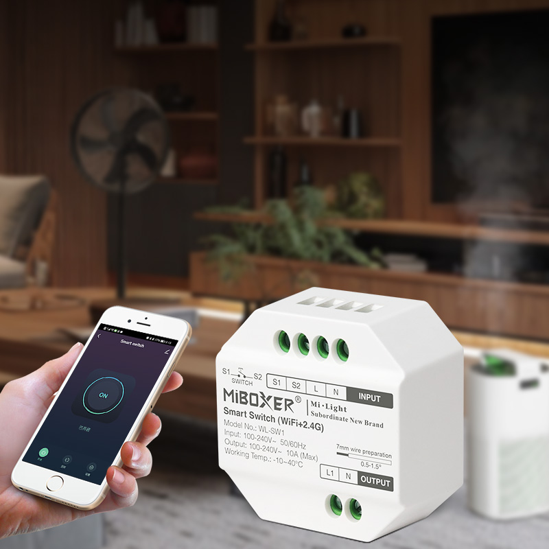 MiBoxer WL-SW1 WIFI Smart-Schalter – Unterputzmodul für 230 V mit App- & Tastersteuerung