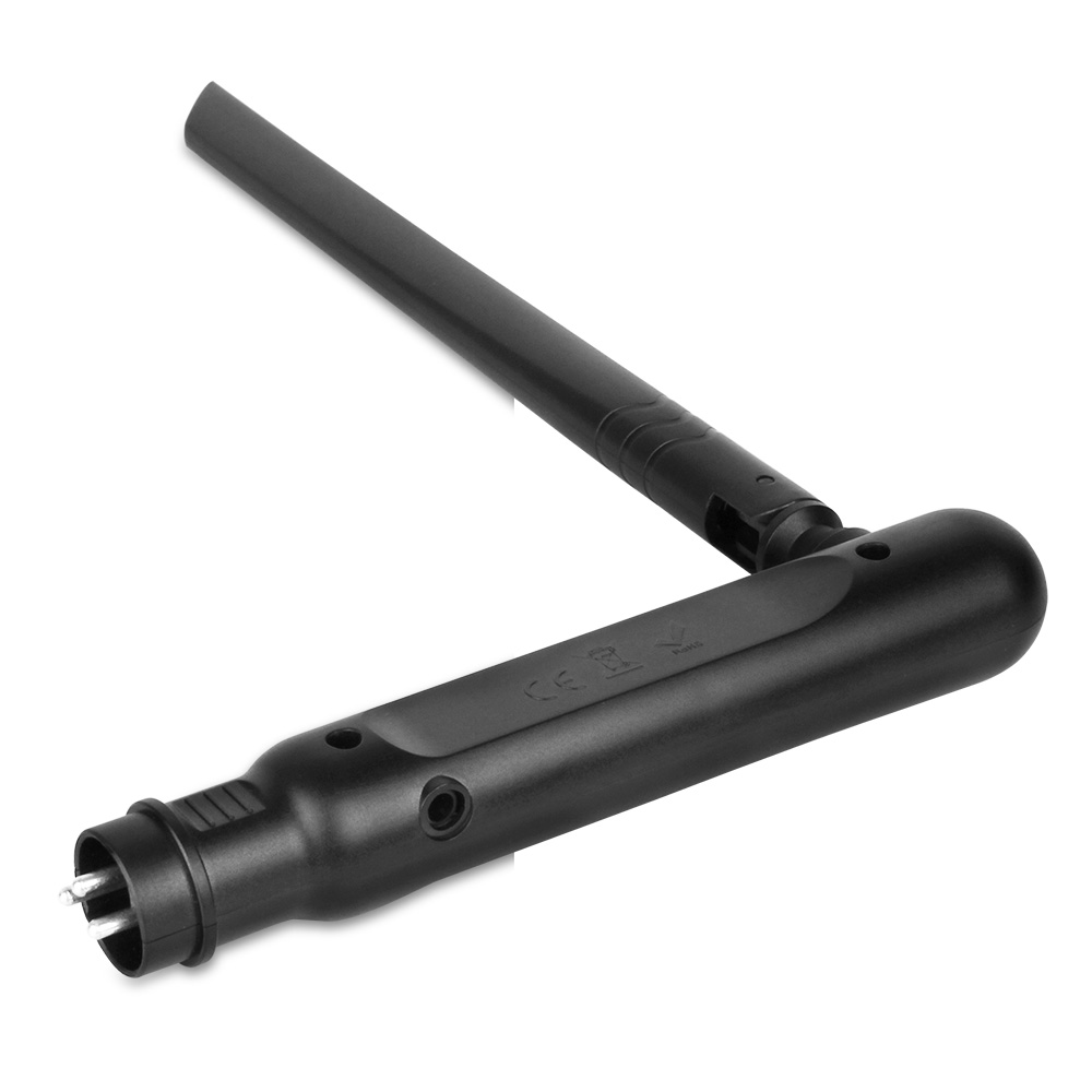 MiBoxer FUTD01 – Gehäuse und XLR-3 Anschluss Seitenansicht | SK-LED MiBoxer FUTD01 DMX512 Funksender – Seitenansicht mit XLR-3 Eingang und kompaktem Kunststoffgehäuse, 23x47x188 mm