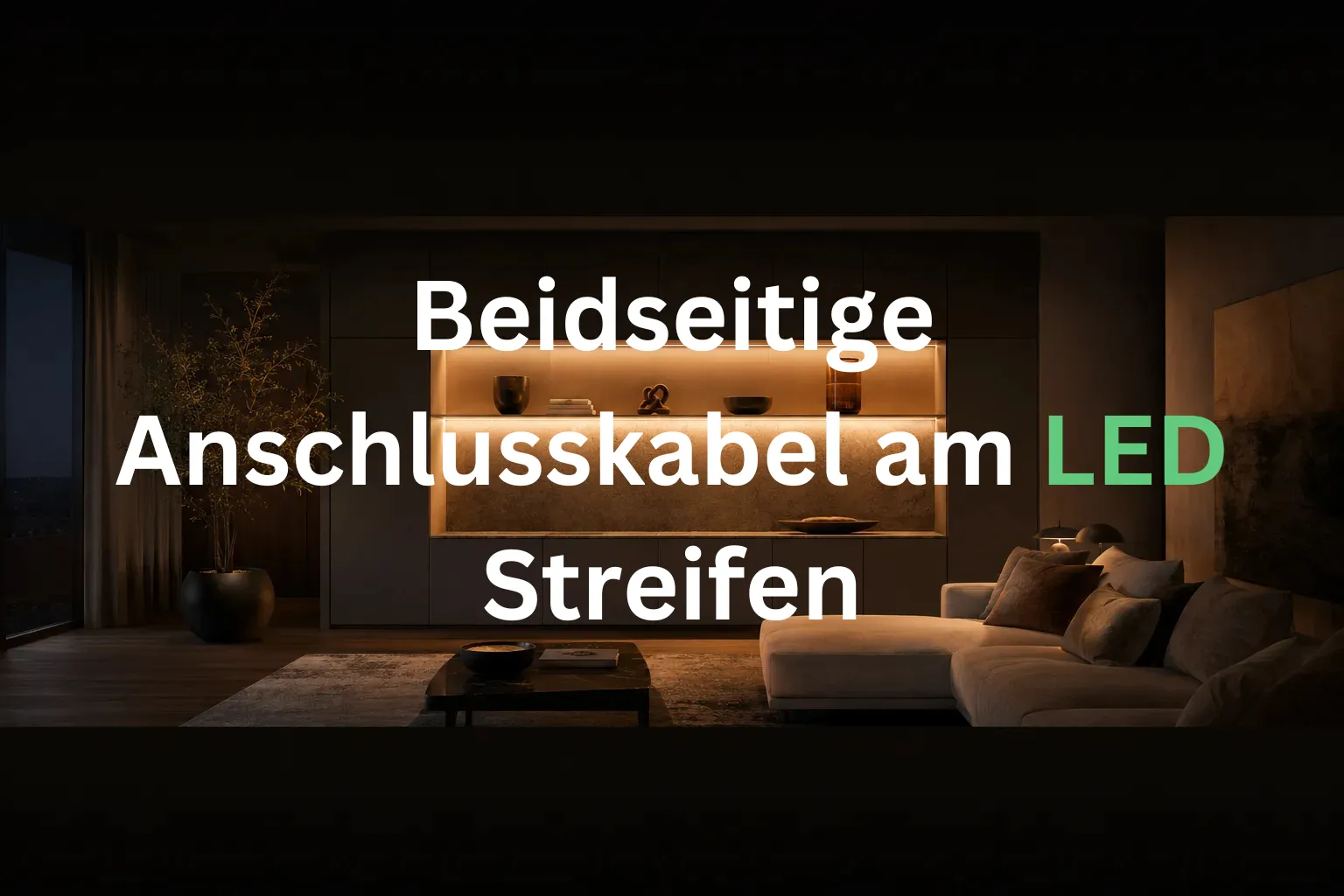Beidseitige Anschlusskabel am LED Streifen Beidseitige Anschlusskabel am LED Streifen