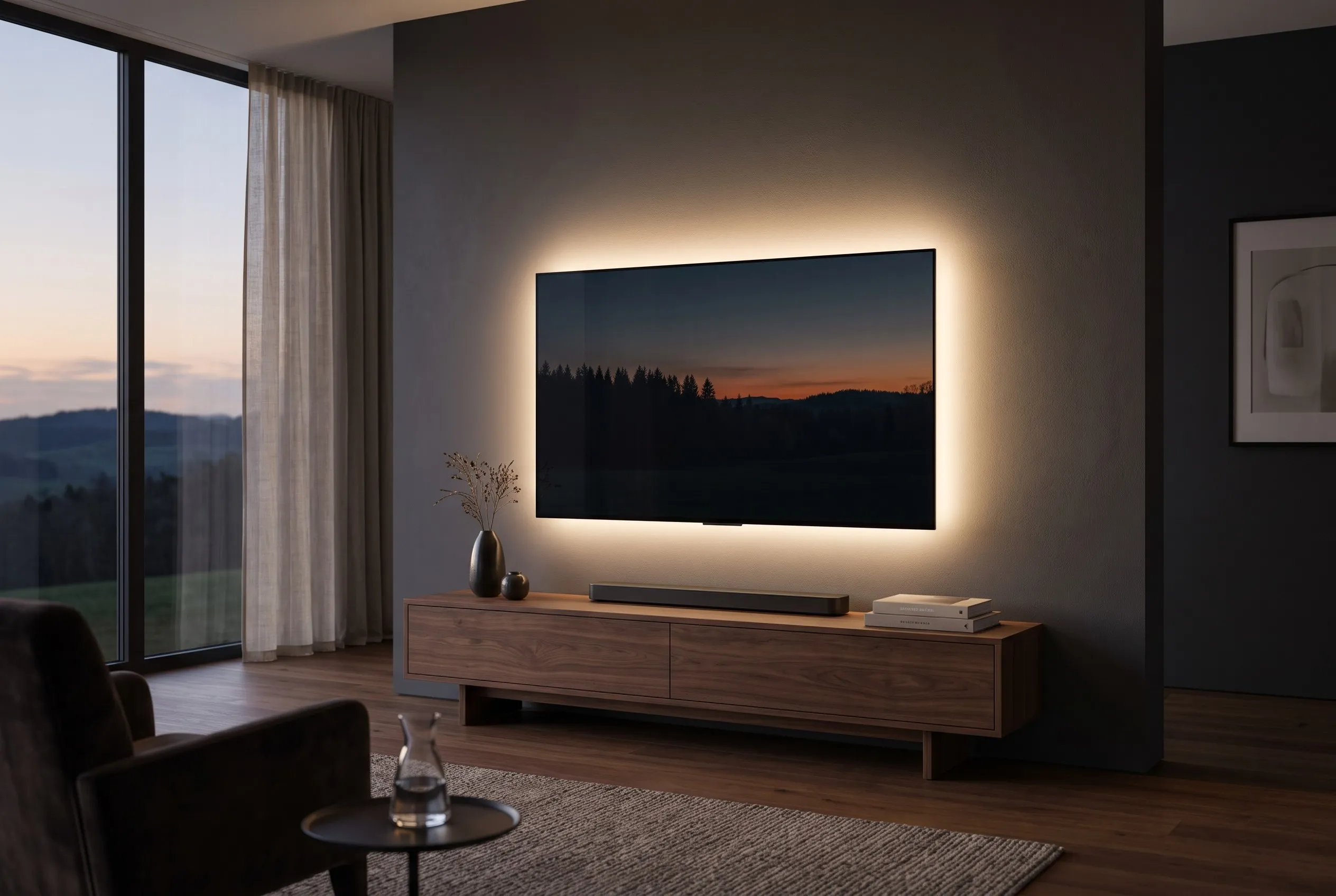 led-tv-hintergrundbeleuchtung-wohnzimmer-indirekt led-tv-hintergrundbeleuchtung-wohnzimmer-indirekt