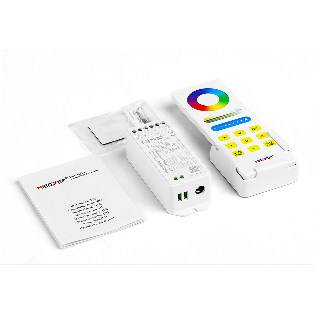 MiBoxer / Mi-Light FUT043A+ RGBCCT LED-Controller Set – 2,4 GHz Funksteuerung mit Fernbedienung und Empfänger LED-Strip – SK-LED