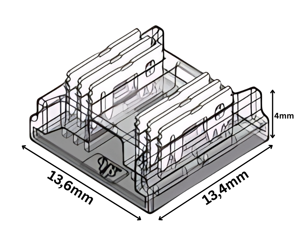 LED Streifen Verbinder / Adapter RGB+CCT – 12 mm – werkzeugfreie Steckverbindung ohne Löten – kompatibel mit 5-in-1 RGB+CCT LED-Streifen – SK-LED