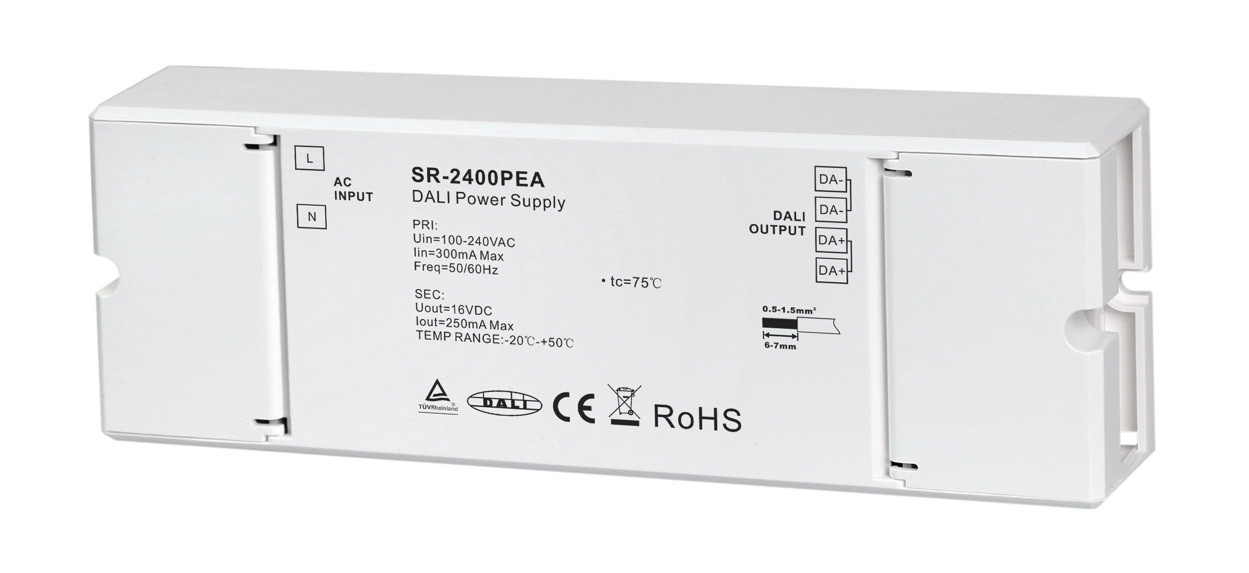 4262543213088 - DALI Bus-Stromversorgung 250mA – 16V DC Einbaugerät IP20 | SR-2400PEA