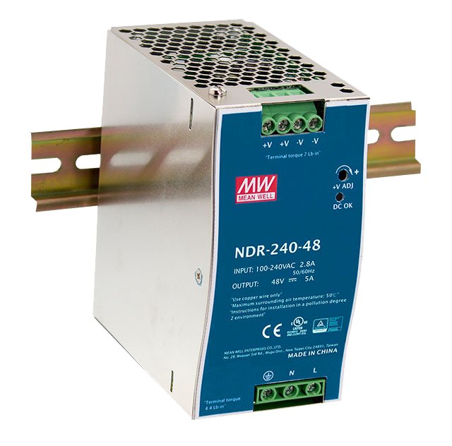 Mean Well NDR 240 24 Hutschienen Netzteil 24V 240W 10A DIN Rail Mean Well NDR 240 24 Hutschienen Netzteil 24V 240W 10A DIN Rail Netzteil für LED Streifen und Schaltschrank Anwendungen