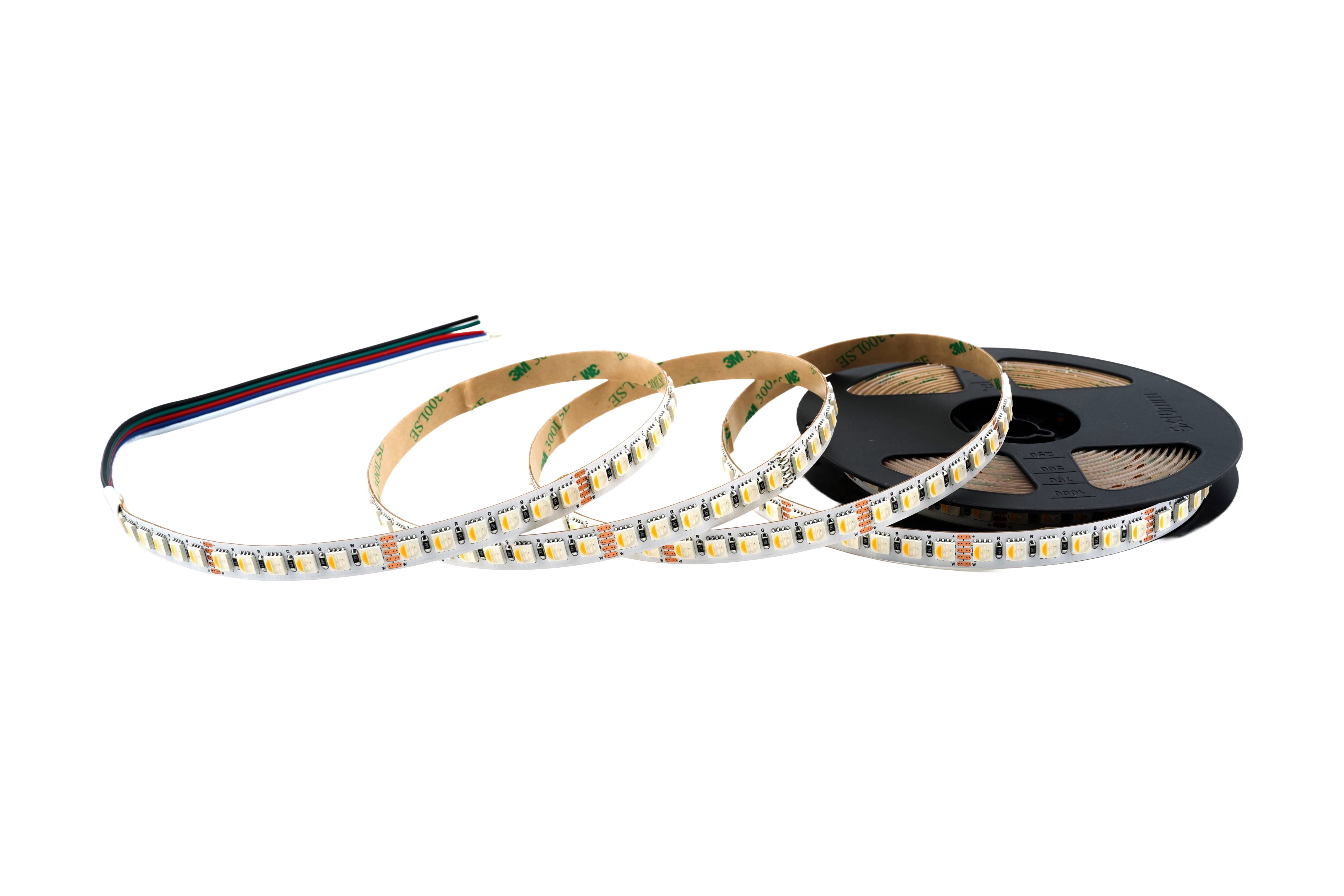RGBW 4-in-1 LED-Streifen 10 mm – 120LEDs/m, 24 V, 19,2 W/m – RGBW+3000K mit 120° IP20