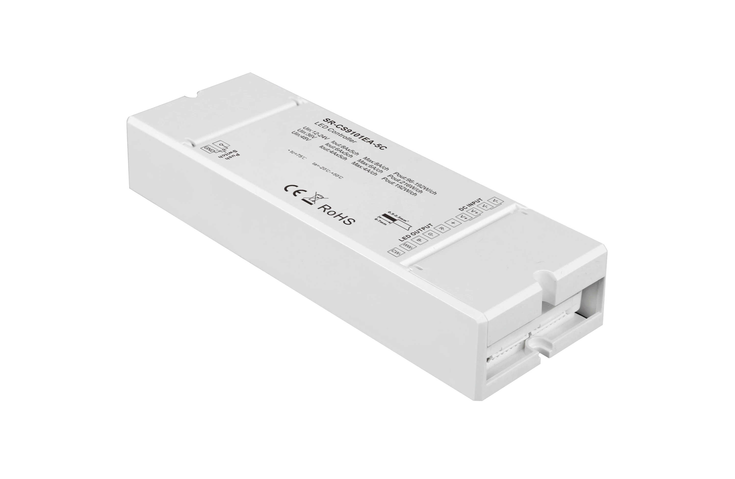 Casambi LED Controller Perspektive Casambi LED Controller 5 Kanal Gehäuse Perspektive für LED Streifen Steuerung