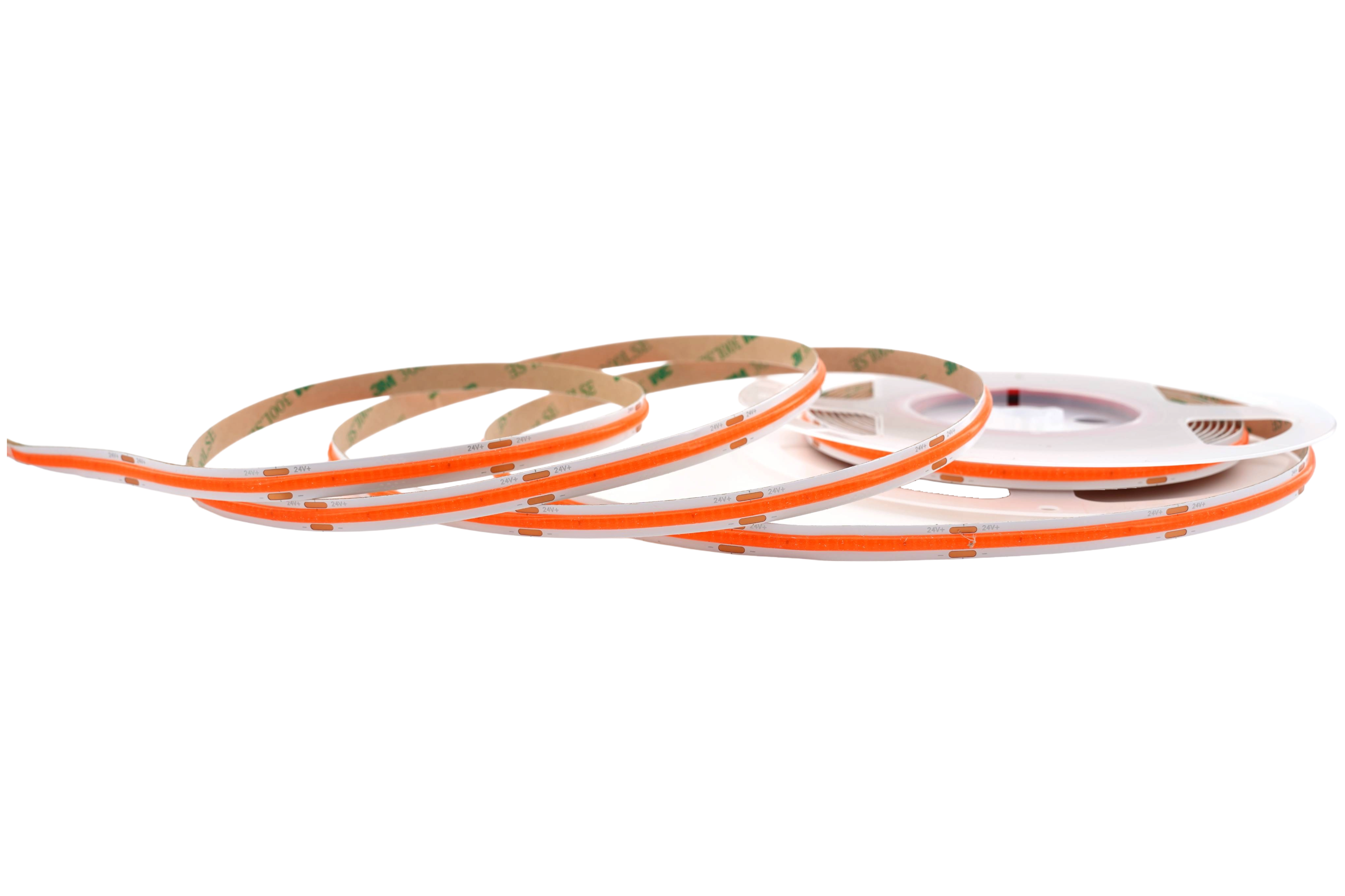 COB LED Streifen pink 24V mit punktfreier, homogener Lichtlinie und 480 LEDs/m – Art.-Nr. 22831