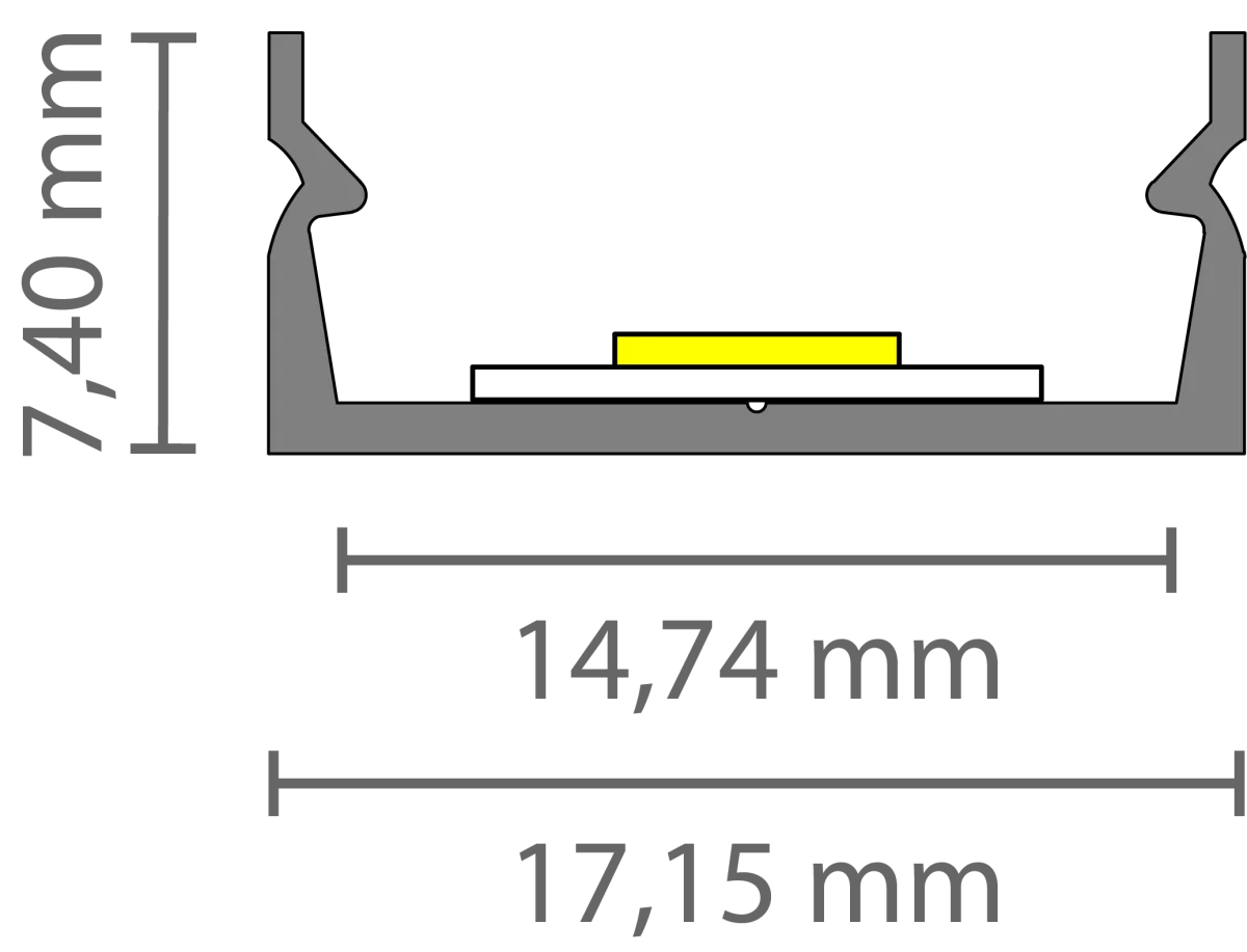 7640273920457 - Ultraflaches LED Alu Aufbauprofil 2m EXO-NLN1_14 (14 mm) –| Aluminiumprofil für LED-Strips 7640273920457 - Ultraflaches LED Alu Aufbauprofil 2m EXO-NLN1_14 (14 mm) –| Aluminiumprofil für LED-Strips