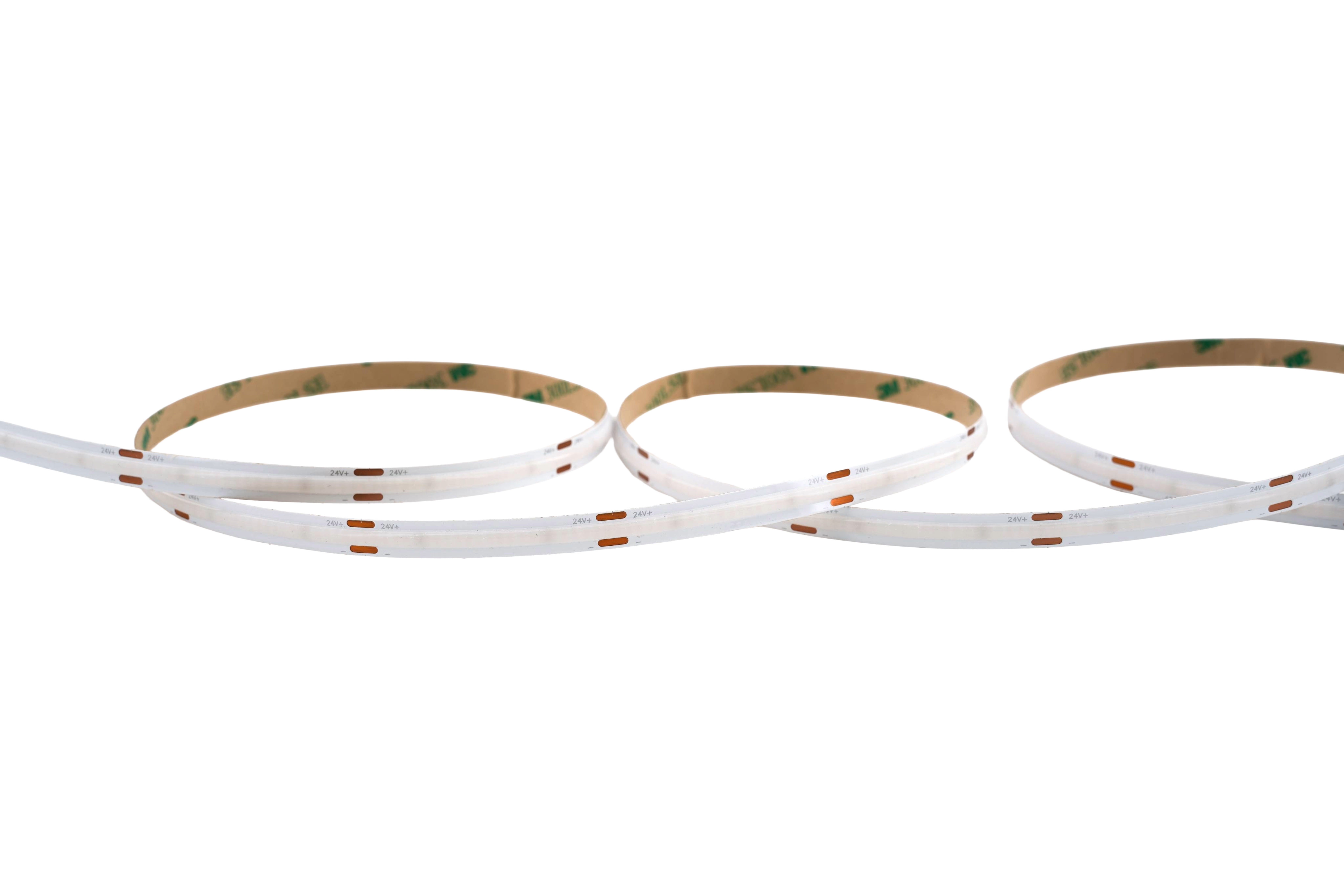 COB LED Streifen 24V einfarbig mit 480 LEDs pro Meter und homogenem Licht für mehrere Farbvarianten