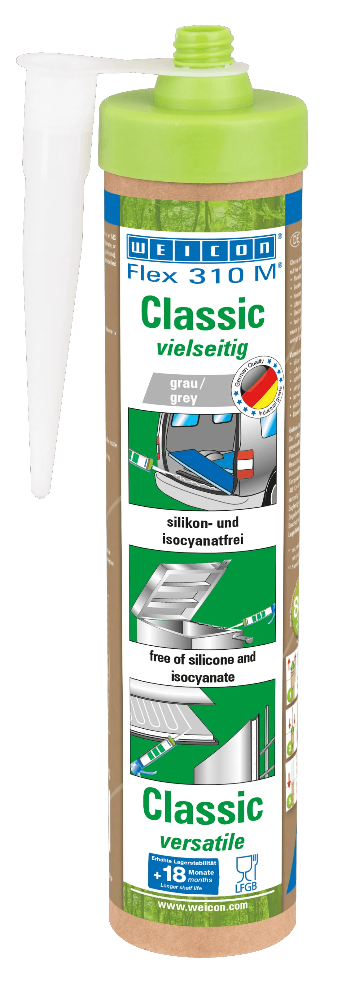 Weicon Flex 310 M Classic Montagekleber grau 280 ml MS Polymer silikonfrei elastisch