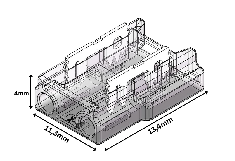 LED Streifen Verbinder 2-polig, lötfrei – für 10 mm COB LED-Streifen ohne Kabel – ideal für einfarbige Anwendungen – werkzeugfreie Verbindung für saubere LED-Installationen – SK-LED
