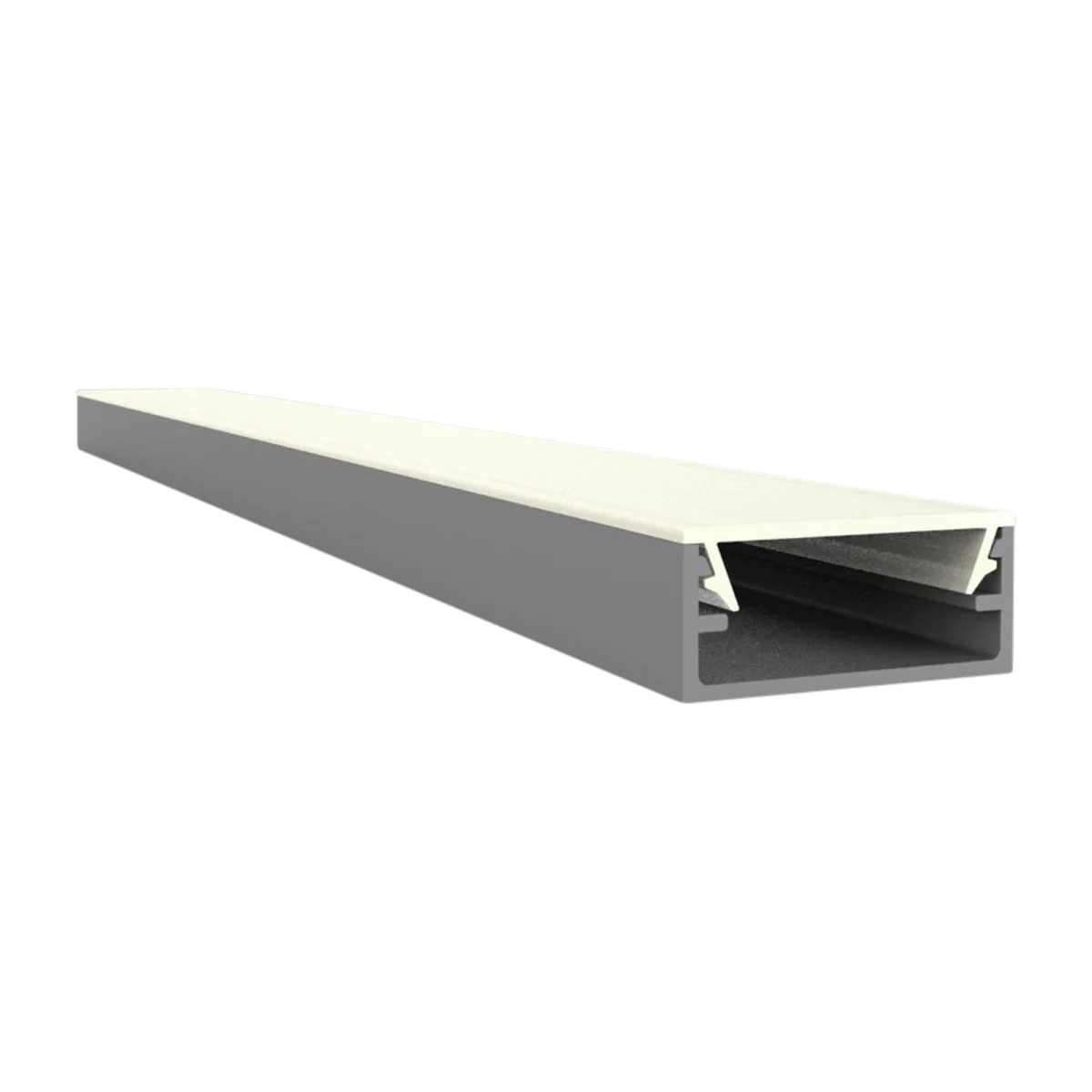 PC45-16 FLAT Abdeckung 2 m – für LED Profil Exo-F1/F1H/F2/N1/N2/T3/T3H/T5/V2 | opal