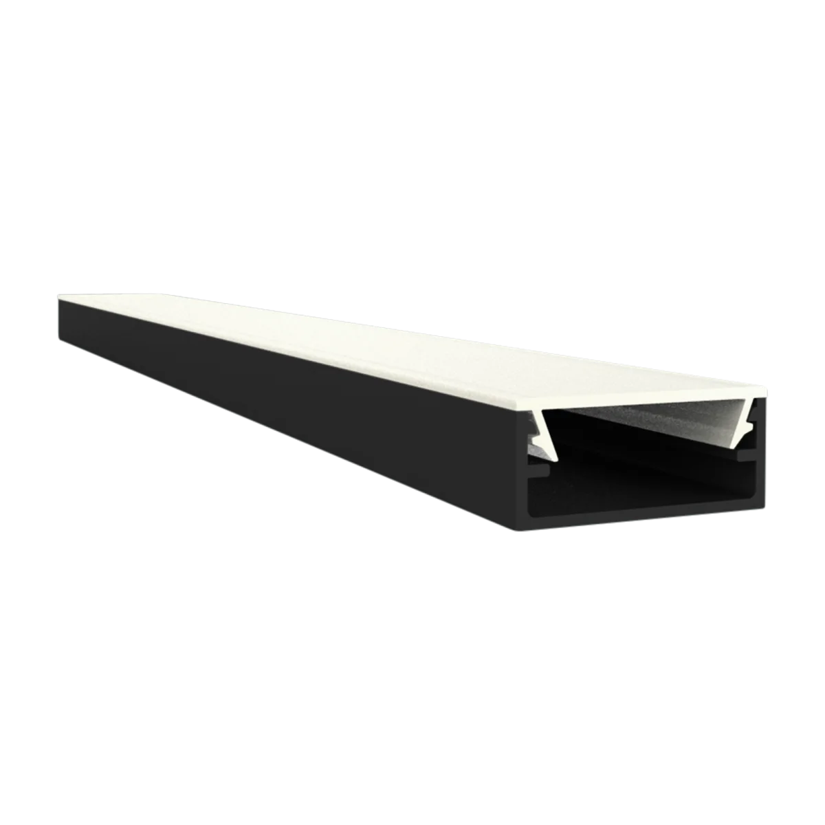 Ultraflaches LED Alu Aufbauprofil 2m EXO-N1_16 (16 mm) –| Schmales Aluminiumprofil für LED-Strips