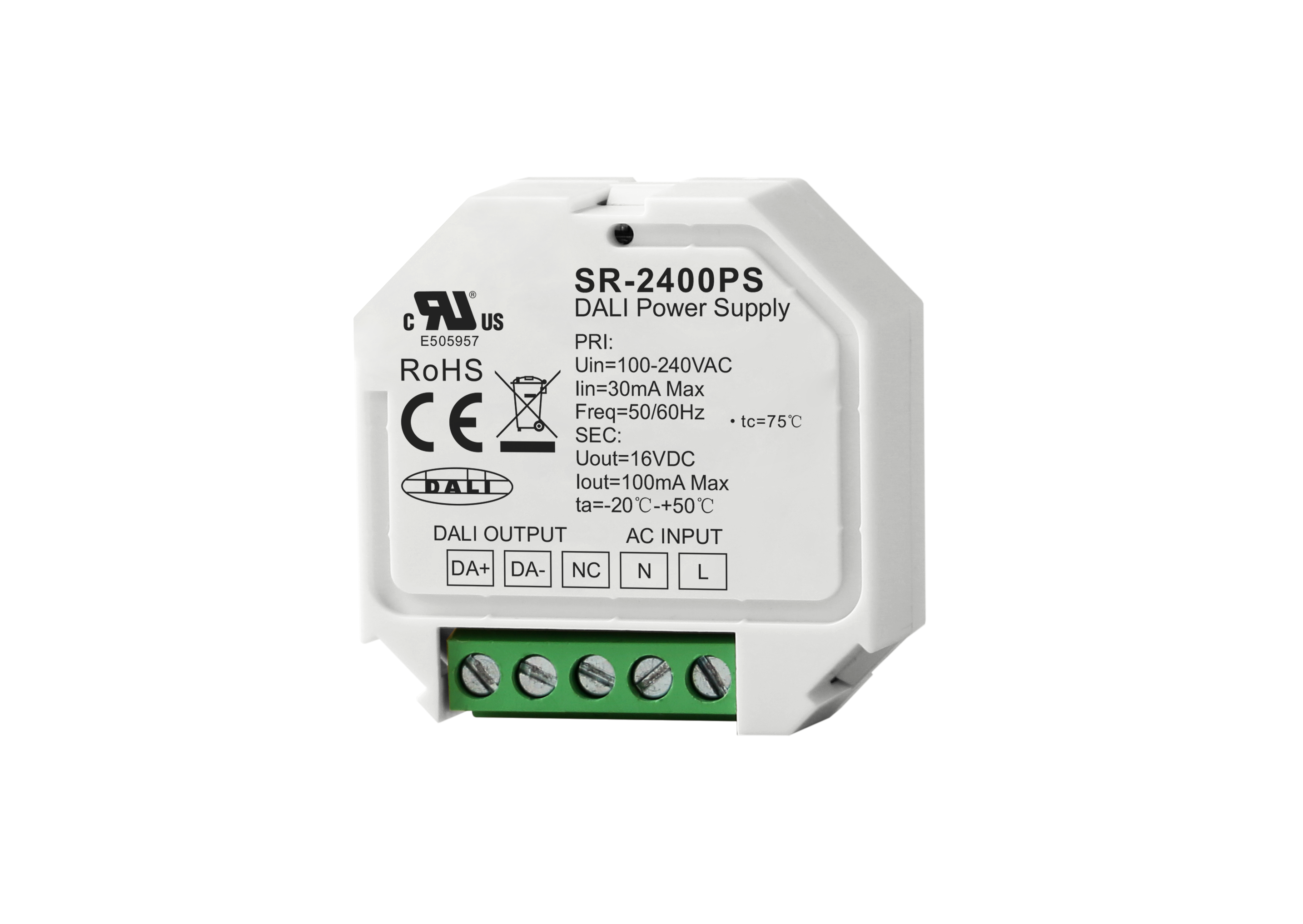 DALI Bus-Stromversorgung 100mA – 16V DC Unterputz-Modul IP20 | SR-2400PS