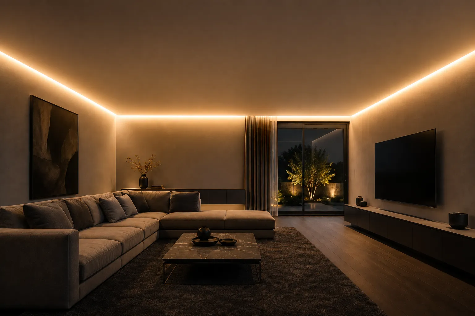 led-streifen-flackern-indirekte-beleuchtung-wohnzimmer led-streifen-flackern-indirekte-beleuchtung-wohnzimmer