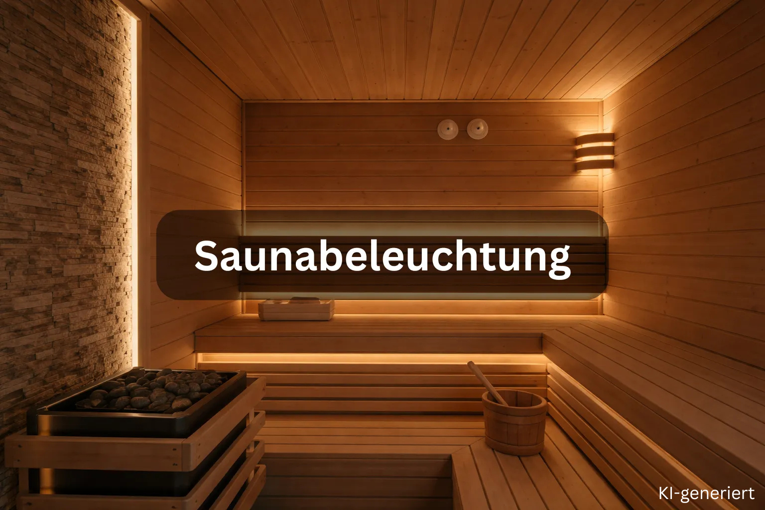 Saunabeleuchtung LED indirekt LED Saunabeleuchtung mit indirektem warmweißem Licht für entspannte Atmosphäre