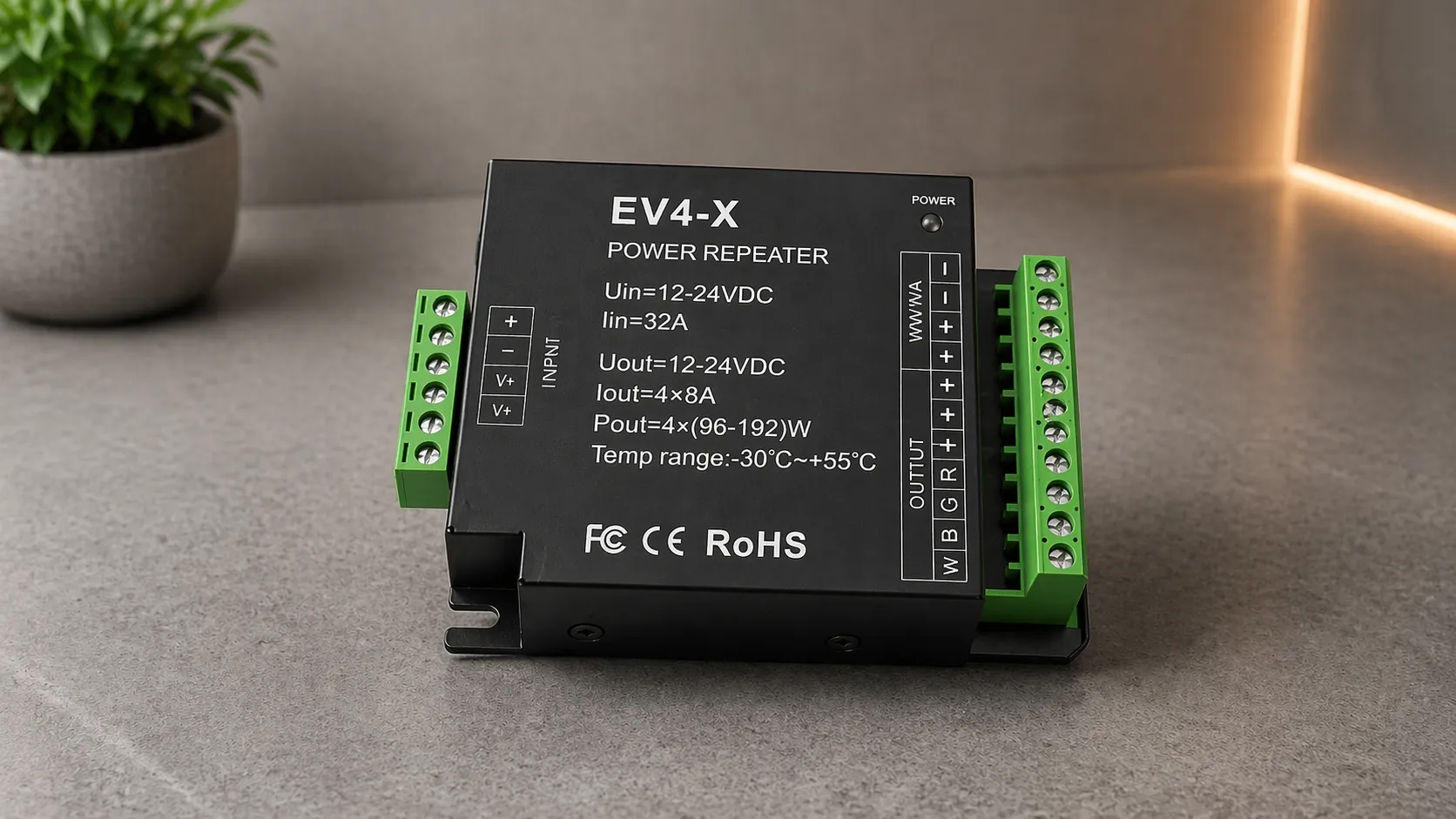 LED Signalverstärker EV4-X Repeater für RGB und LED Streifen zur Leistungs Erweiterung