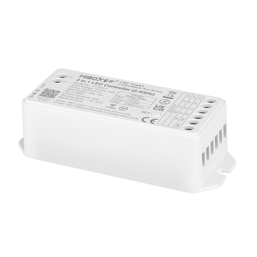 MiBoxer FUT043A+ 3-in-1 LED-Controller Set – 2,4 GHz Steuerung für RGB, RGBW & RGB+CCT LED-Streifen