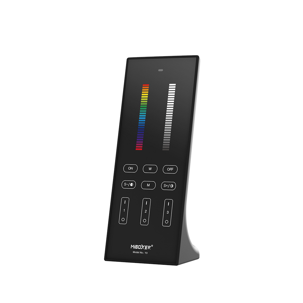 MiBoxer Y3 RGB+CCT LED Standfernbedienung – 3 Zonen, 5-Kanal  2,4 GHz Touchpanel