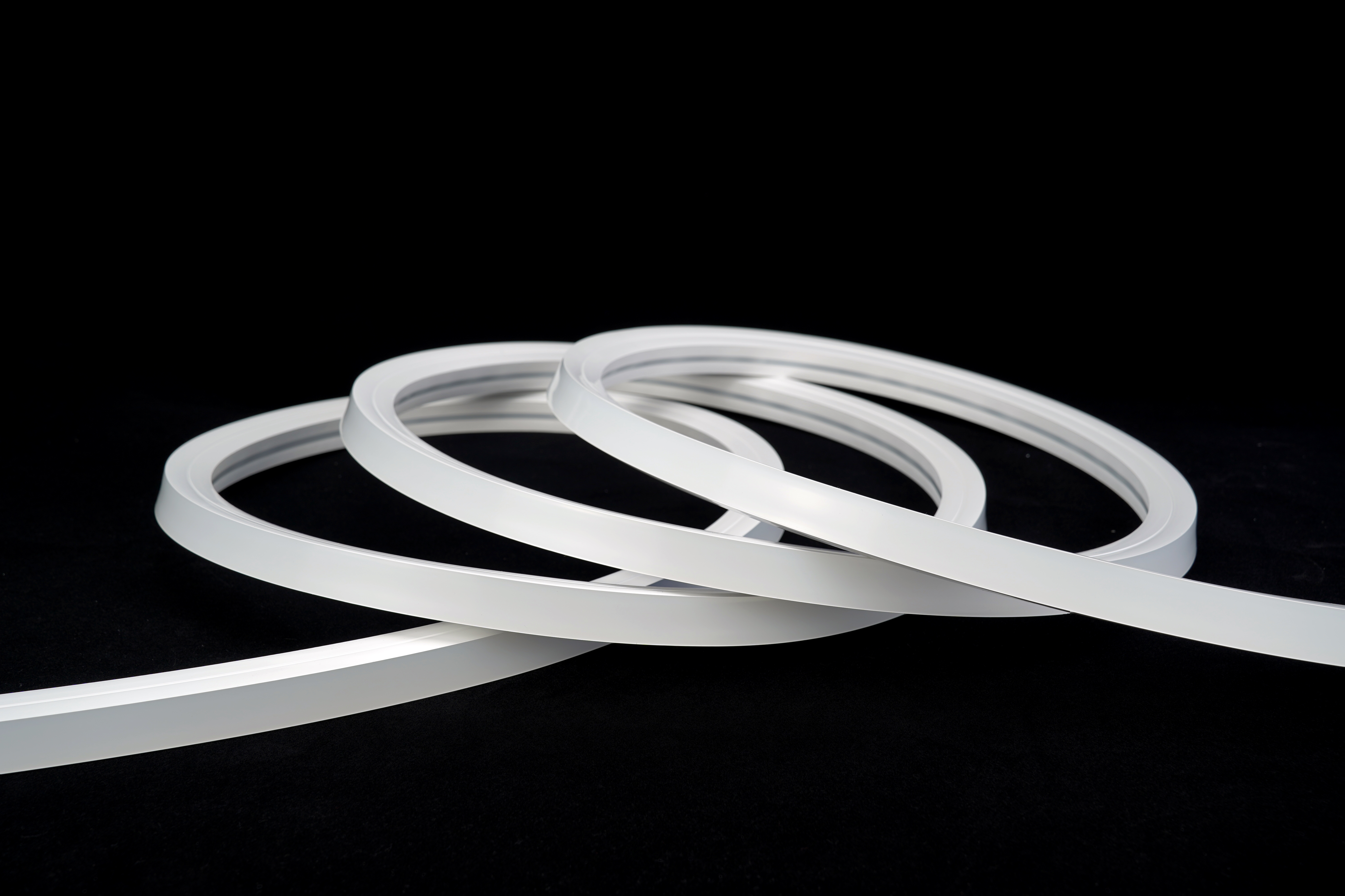 LED Neon Tube 20x20mm unbeleuchtet als 5m Rolle, Silikon Schlauch 24V IP67