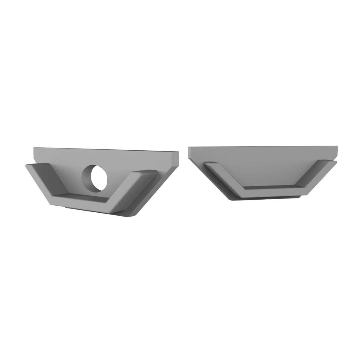 Endkappe für LED Alu Eckprofil Exo-V1_12 + Cover PC7X_12