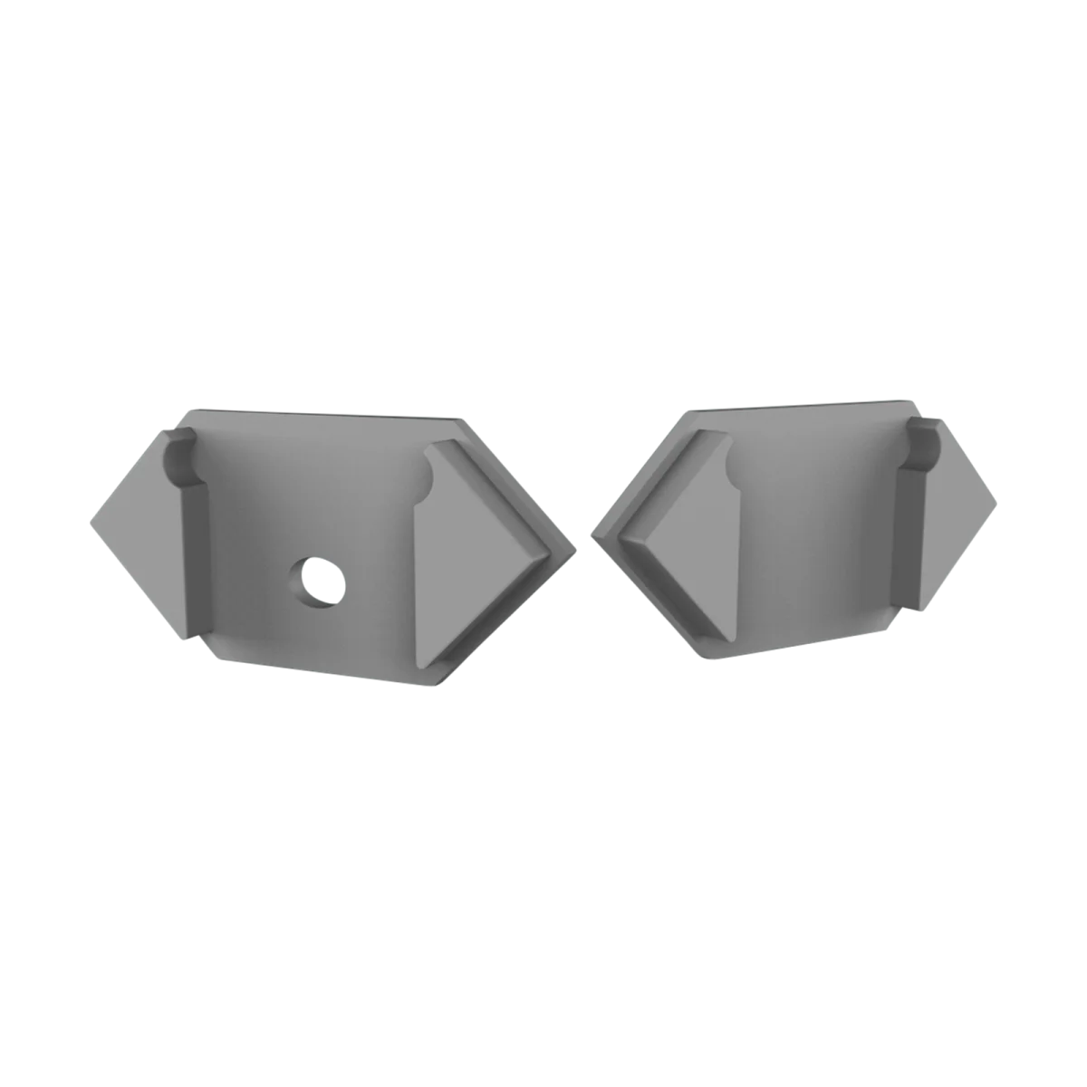 Endkappe für LED Alu Trockenbauprofil Exo-T5_16 + Cover PC45 _16
