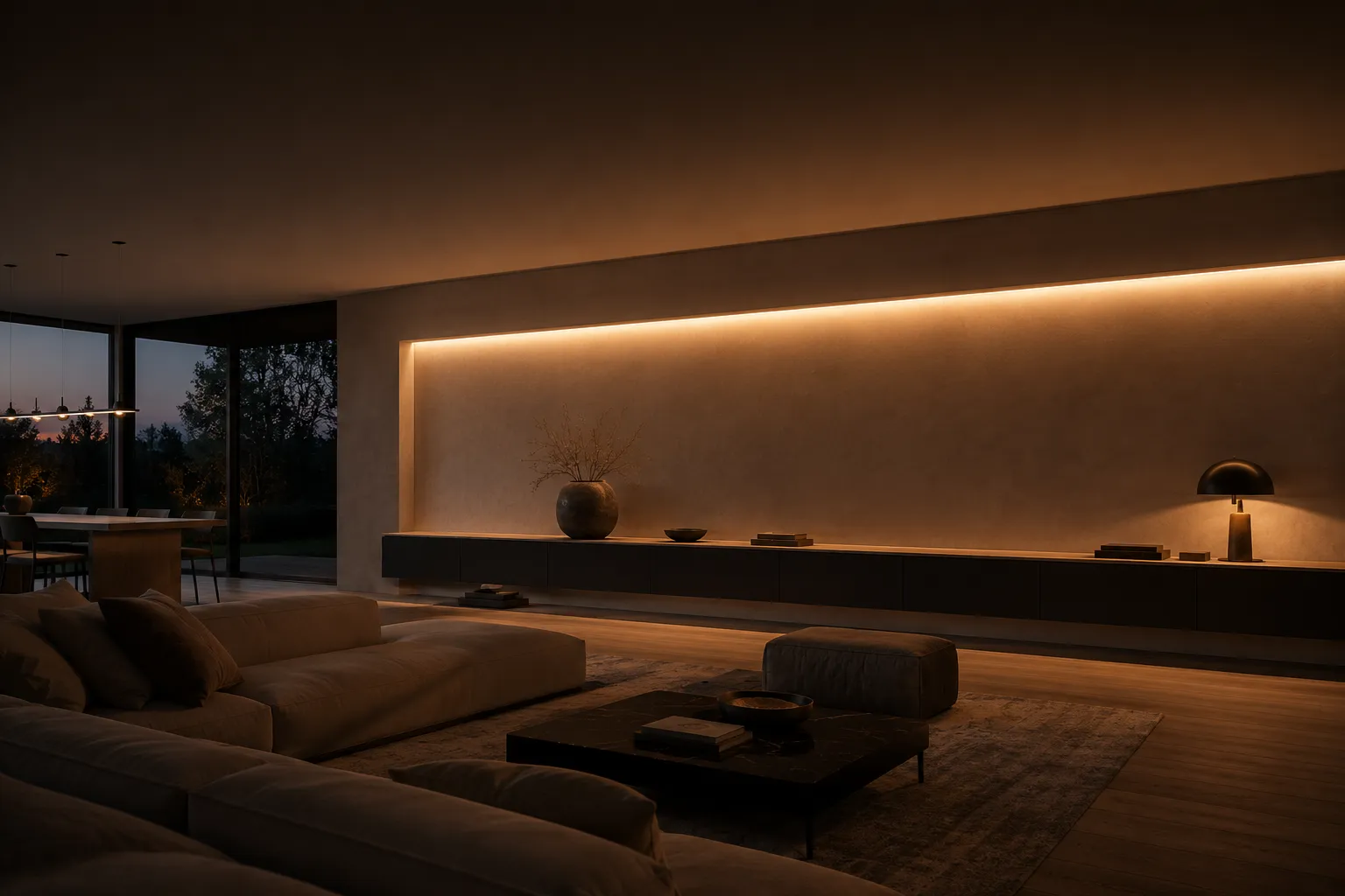 indirekte-led-beleuchtung-wandnische-wohnzimmer