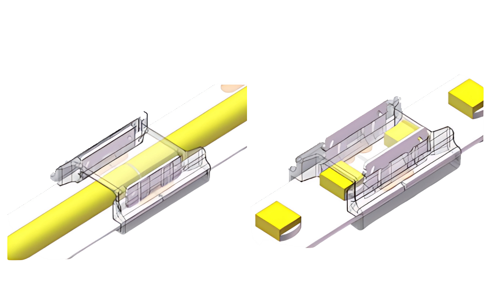 2-poliger LED Strip-zu-Strip Schnellverbinder – lötfreier (solderless) 8,10,12 mm Connector für einfarbige LED-Streifen – ideal für COB & SMD Strips – einfache Verbindung ohne Löten – SK-LED