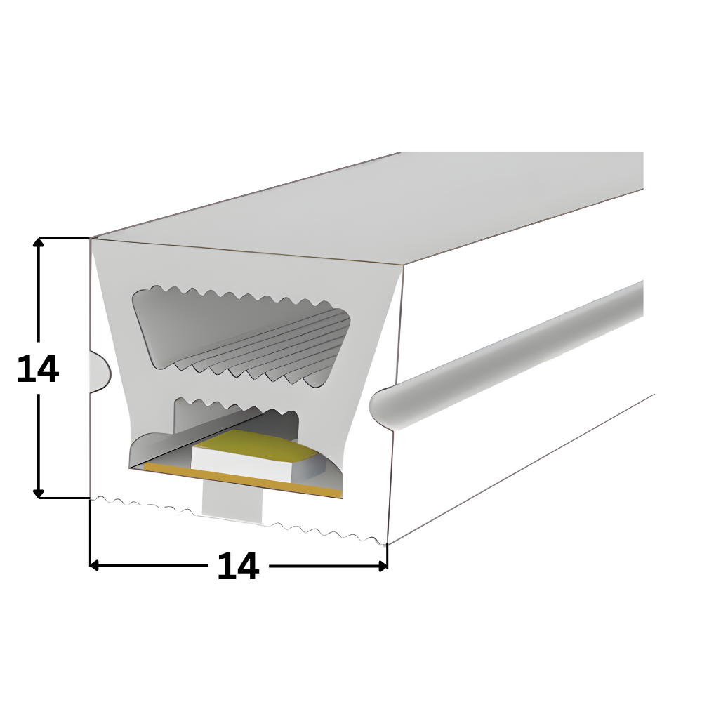 4262543212661 - LED RGBW NEON TUBE 14×14 mm Silikon Schlauch – 5 m Rolle - 24V - IP67 - RGBW+4000K - 18W