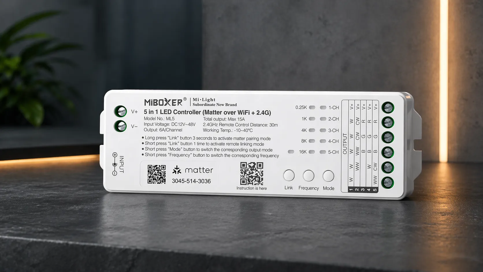 Matter LED Controller im Smart Home zur Steuerung von LED Streifen und Beleuchtung
