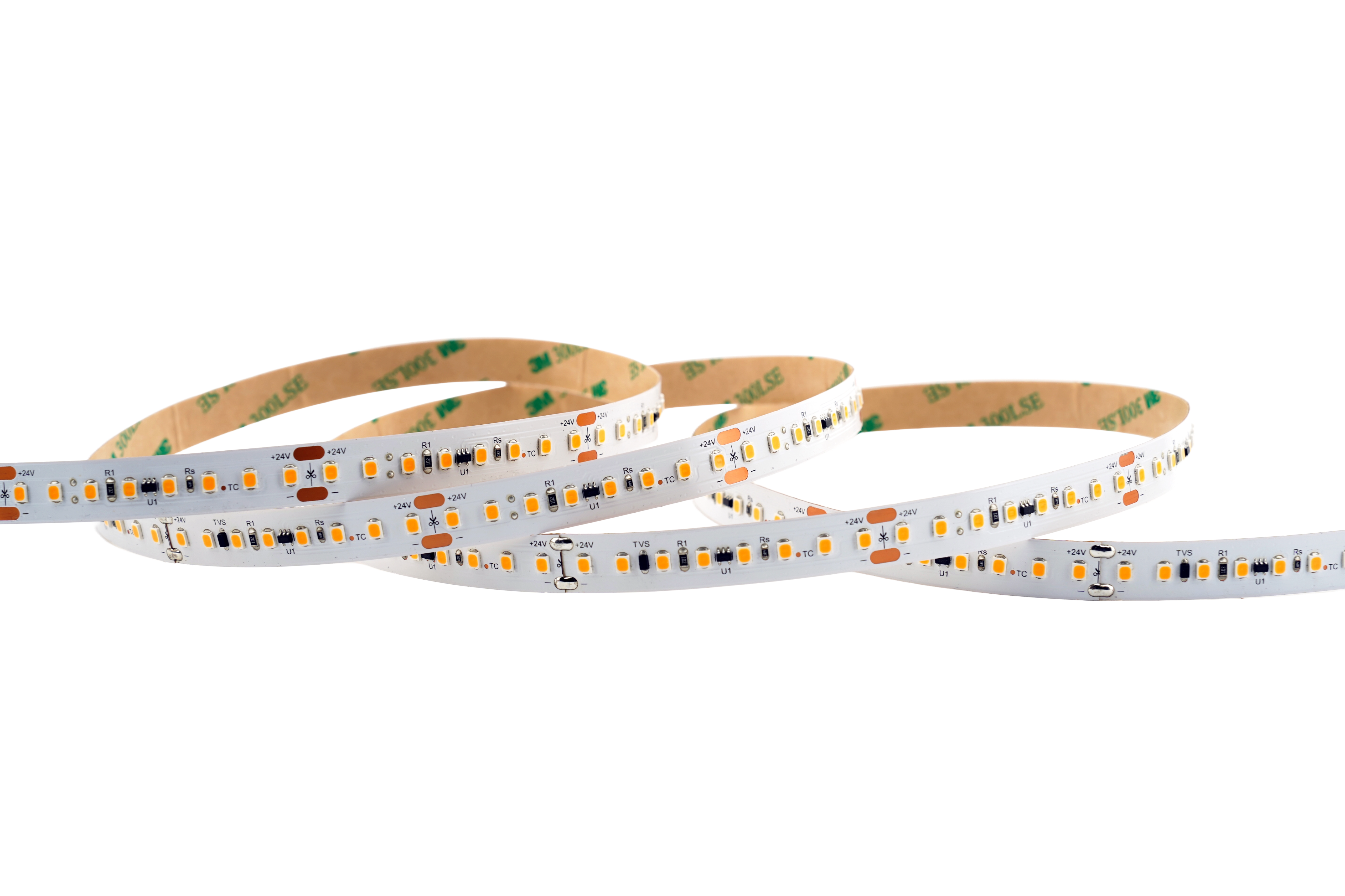 LED-Streifen 12 mm – 24 V warmweiß, CRI > 93 – SK-LED SMD LED-Streifen 12 mm – 24 V warmweiß – 128 LED/m mit hohem Farbwiedergabeindex CRI > 93 – homogenes Licht für Innenräume – SK-LED