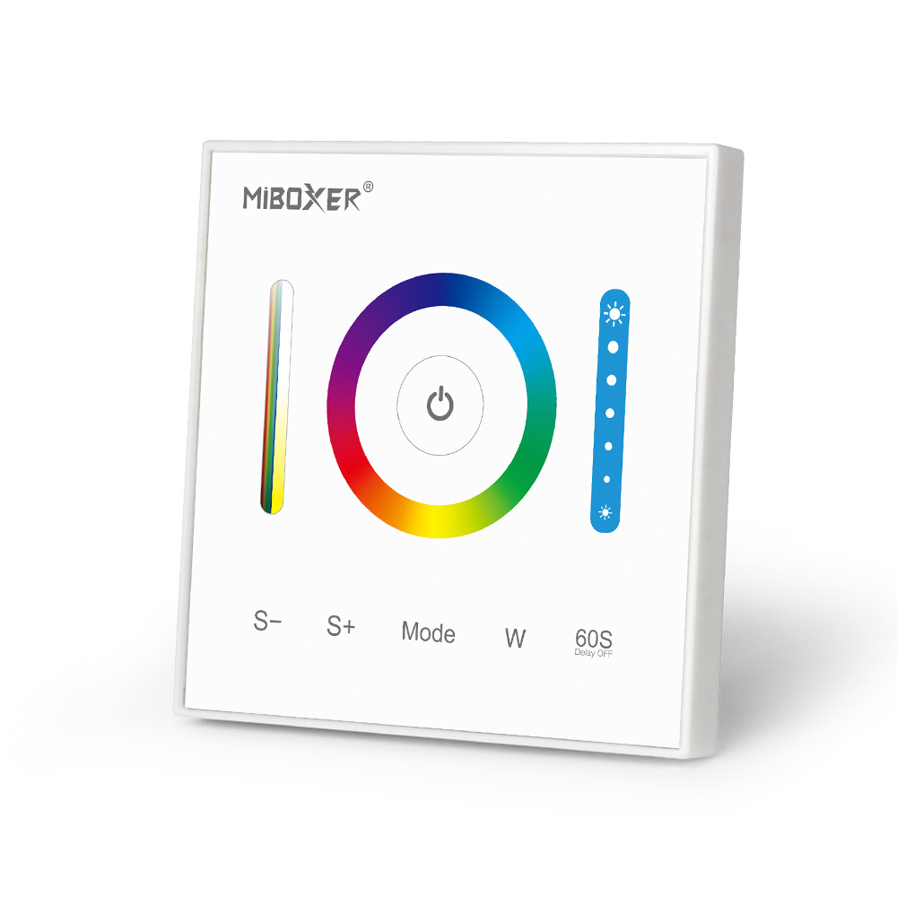 MiBoxer P3 LED-Wandpanel – 3in1 Drehregler für RGB, RGBW & RGBCCT LEDs, 12–24 V, 10 A, Funksteuerung