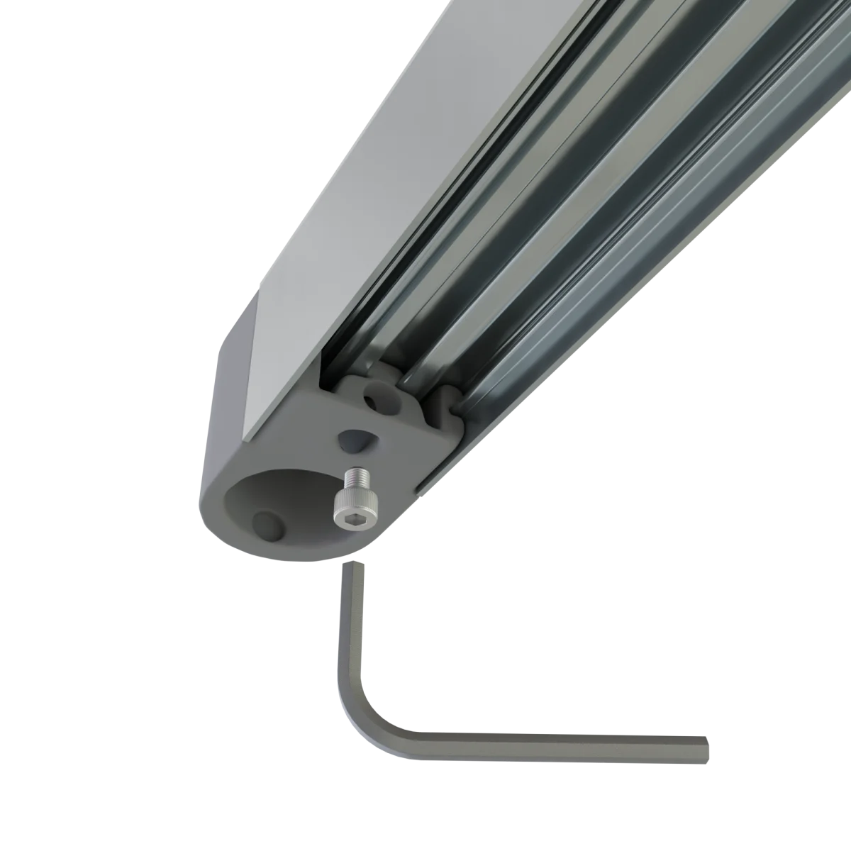 Endkappe Rund für LED Alu Aufbauprofil mit Kabelführung Exo-N4_24 + Cover PC51 _24