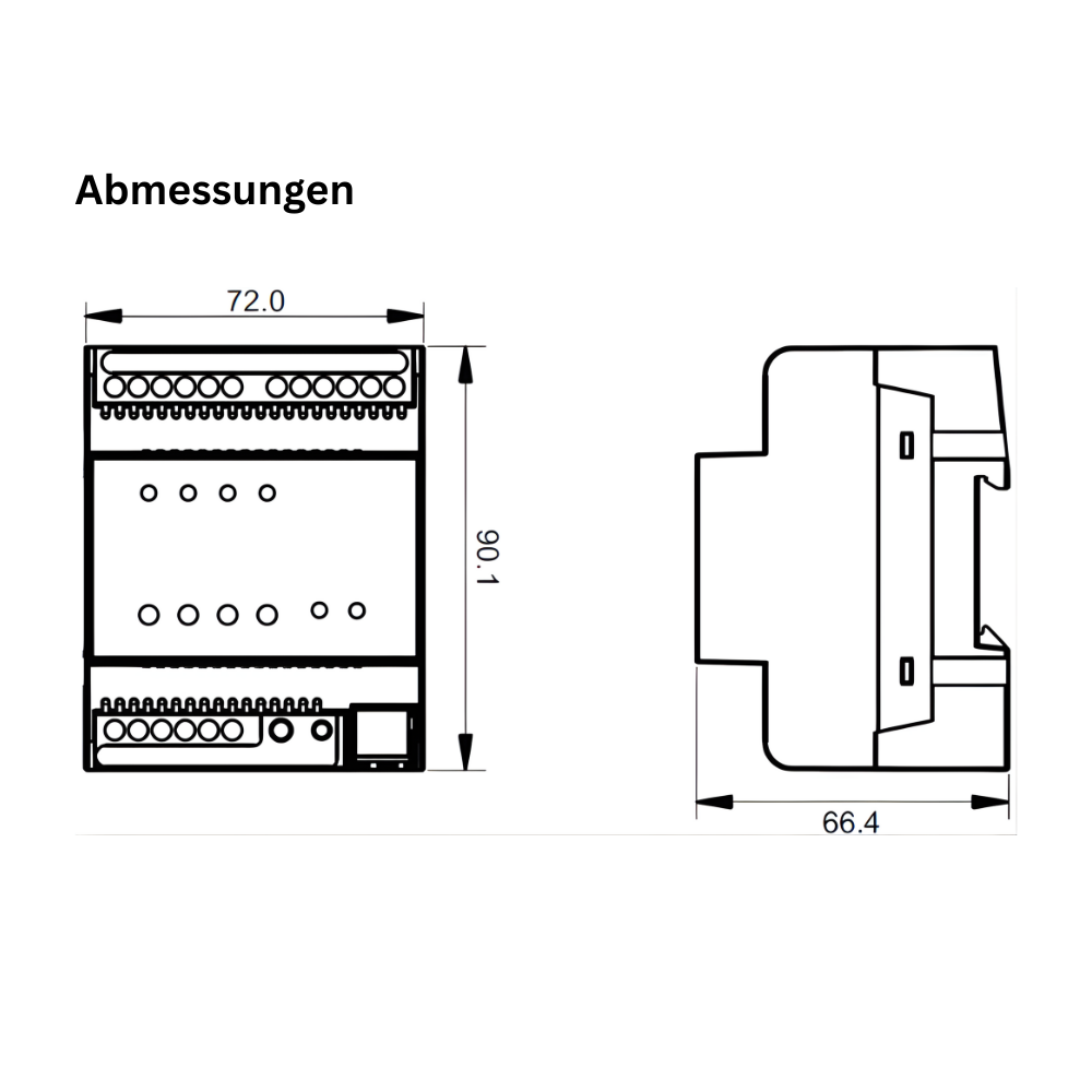 SR-KNX-9511FA KNX RGBW LED Dimmer 4-Kanal Konstantspannung 12-36V DC, 5A je Kanal, Hutschiene
