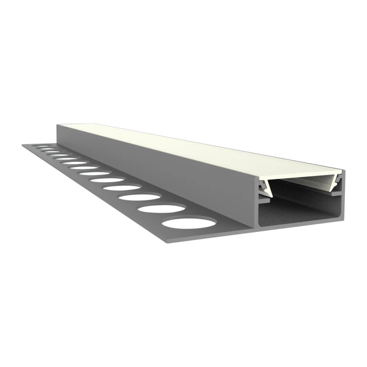 LED Fliesen-Abschlussprofil 2m EXO-F1H_16 (16 mm) – Flächenbündiges Fliesenprofil für LED-Strips