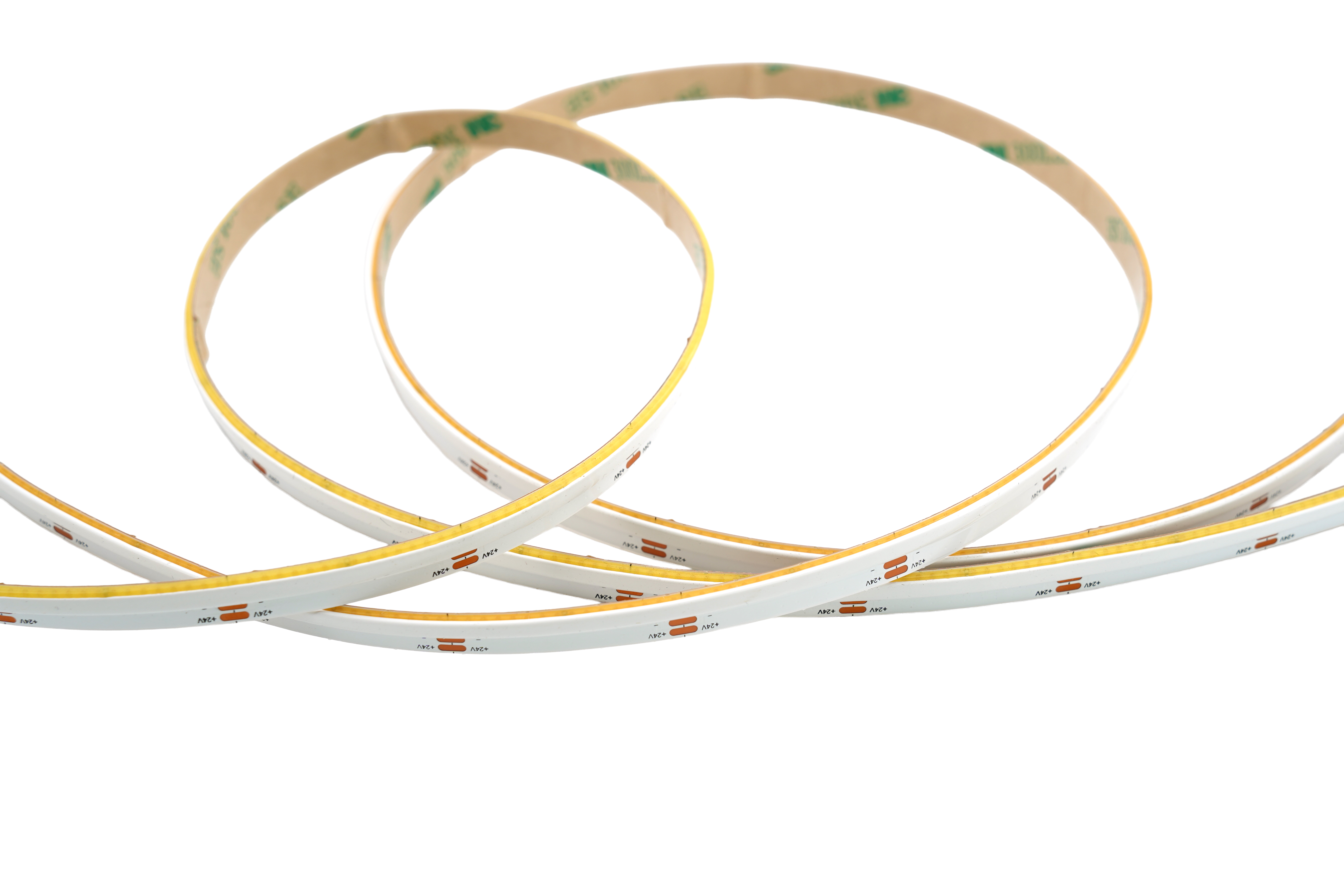 Side View COB LED Streifen 24 V 480 LEDs m kaltweiß 6000K mit seitlicher Lichtabstrahlung