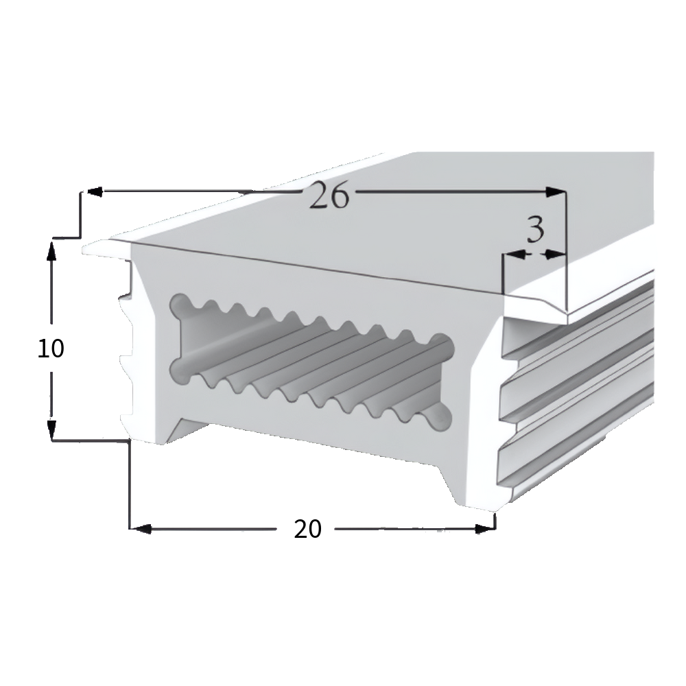 LED Neon Tube 20×10 mm – Silikonhülle zum Einbauen für LED-Streifen