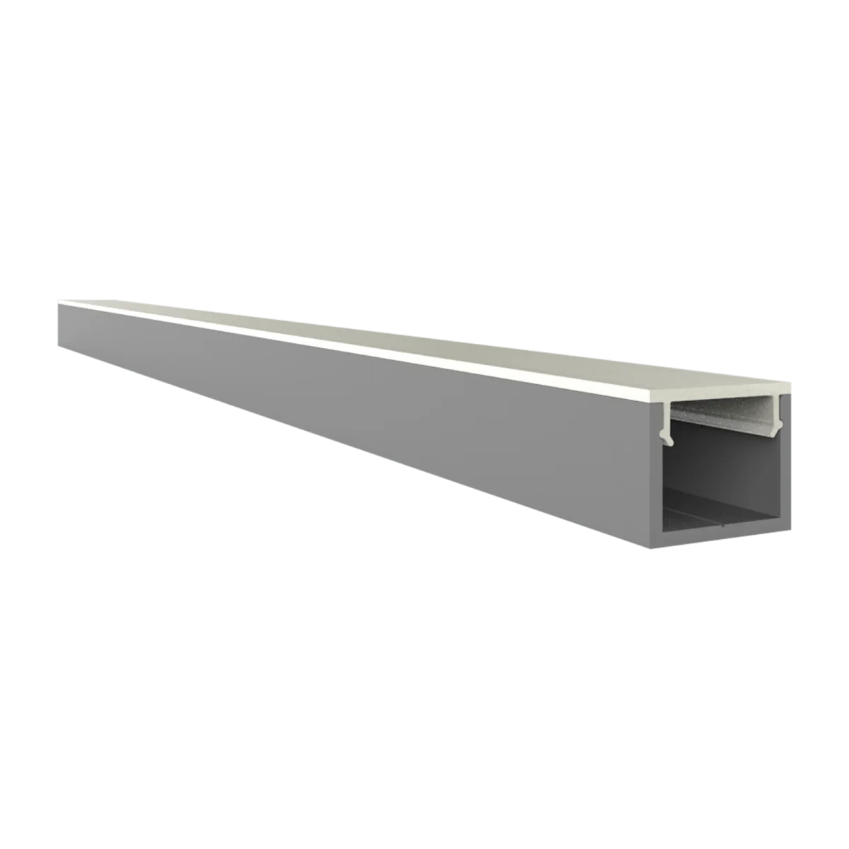 PC43-10 FLAT Abdeckung 2 m – für LED Profil Exo-A0/F0 | klar, opal, schwarz