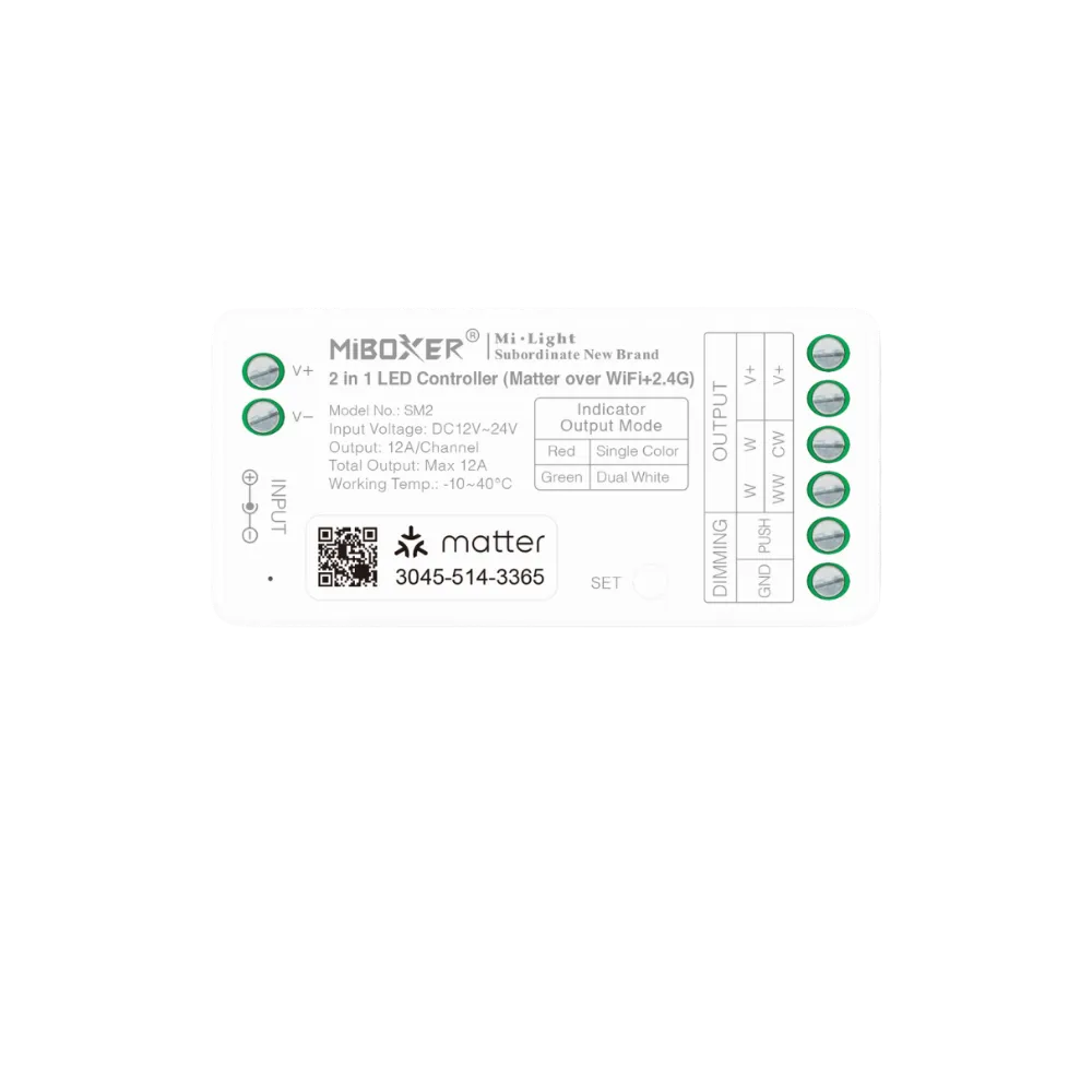 Matter LED Controller für Smart Home Systeme Matter LED Controller 2.4GHz WiFi Smart Home Steuerung freigestellt