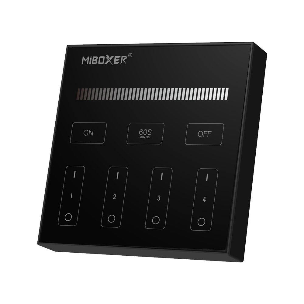 MiBoxer B1 LED-Wandfernbedienung – 4 Zonen, 1 Kanal 2,4 GHz Touchpanel zum dimmen