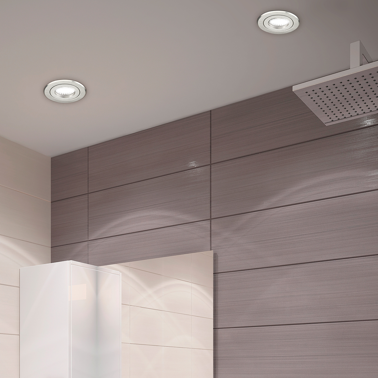 LED Einbaurahmen rund Alu gebürstet Ø68 mm für LED Einbauleuchten