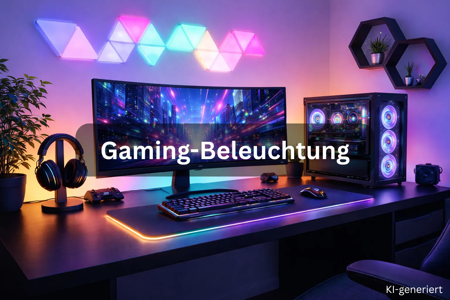 RGB LED Gaming Beleuchtung für Schreibtisch und PC Setup