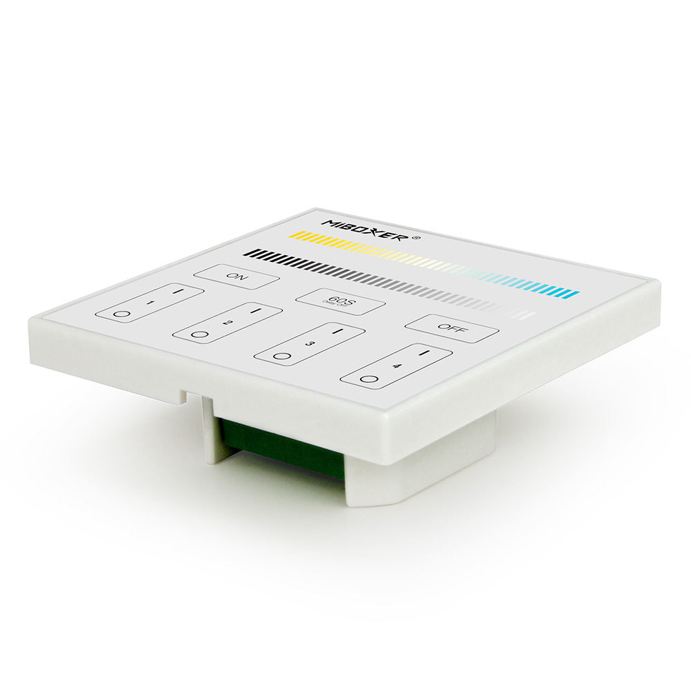 MiBoxer X2 DMX512 LED-Wandpanel – Mastercontroller für CCT LEDs, 4 Zonen, Touch, 230V