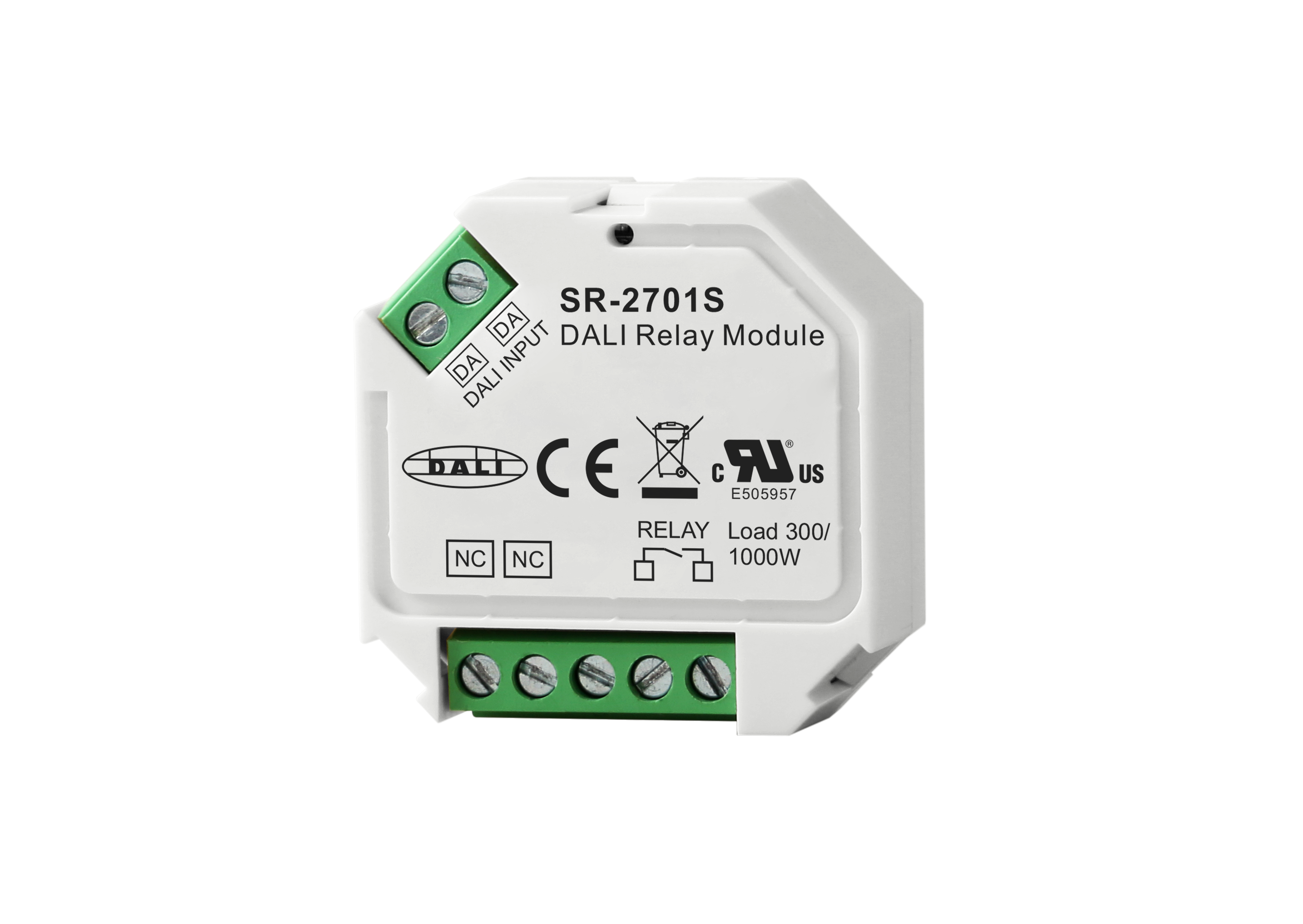SR-2701S-DT7AC DALI-2 Relaismodul – 1-Kanal Schaltgerät für LED, EVG & Netzteile, 100–240 V AC