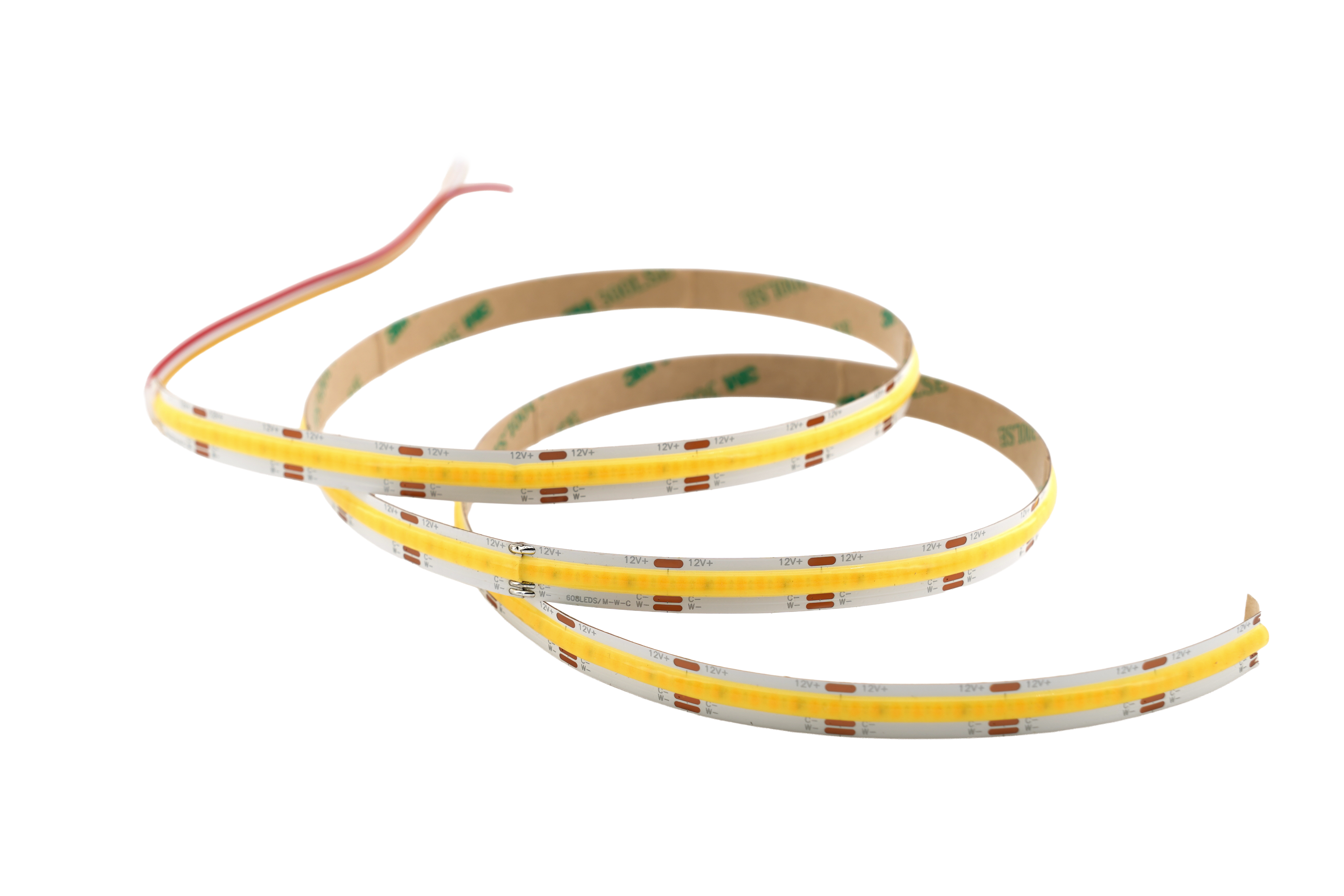 COB CCT LED-Streifen 12 V mit 608 LEDs/m – flexibles Band mit homogenem punktfreiem Licht und Tunable-White-Funktion, 10 mm breit, 14 W/m