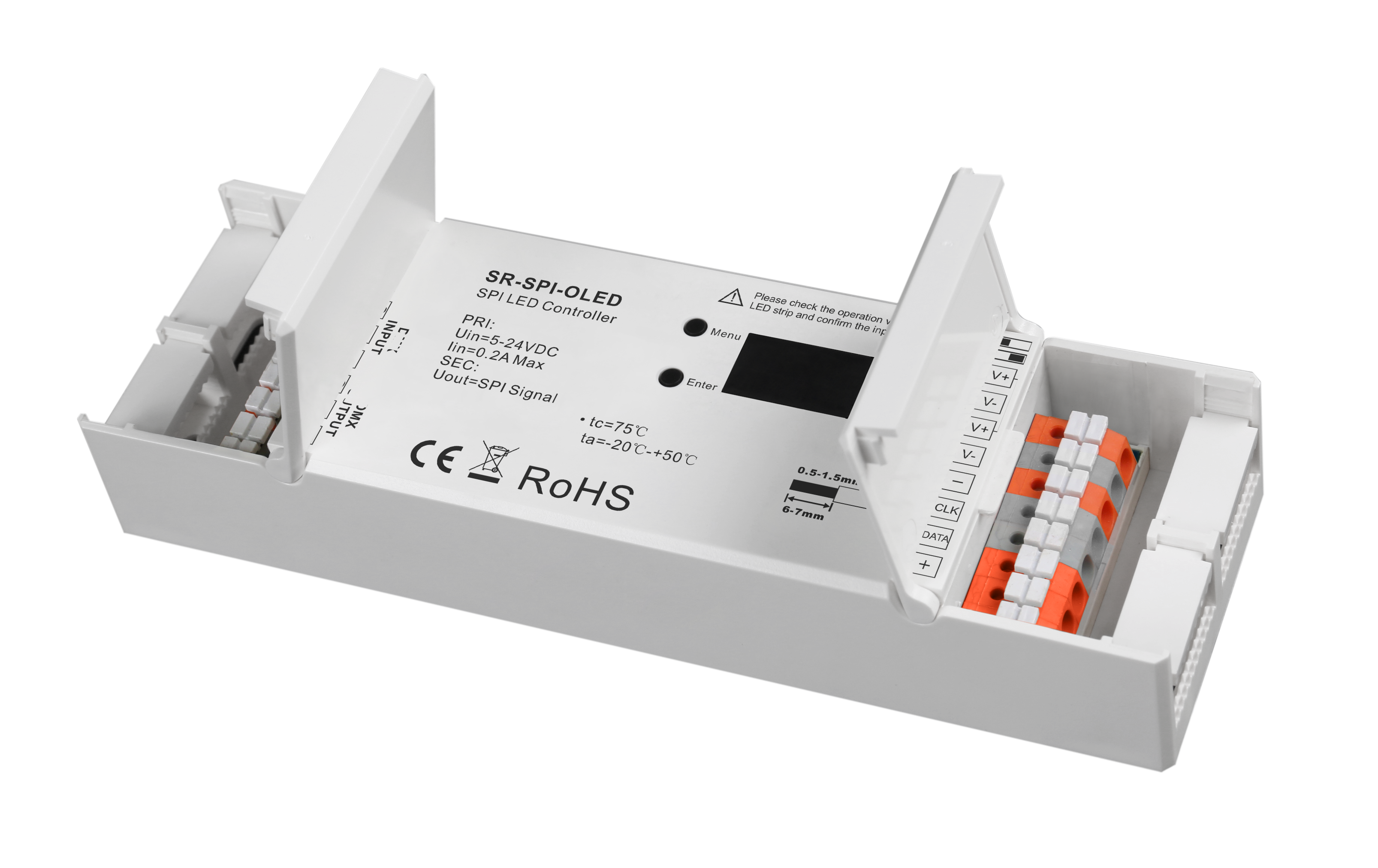 4262543211527 - SR-SPI-OLED SPI LED-Pixel-Controller – für digitale RGB RGBW-LEDs mit OLED-Display DMX512 4262543211527 - SR-SPI-OLED SPI LED-Pixel-Controller – für digitale RGB RGBW-LEDs mit OLED-Display DMX512