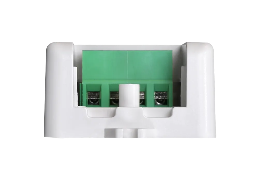 Casambi DALI Gateway SR-2421-CS Anschlussklemmen vorne SR-2421-CS Anschlussklemmen für 230V Eingang und Relais Ausgang