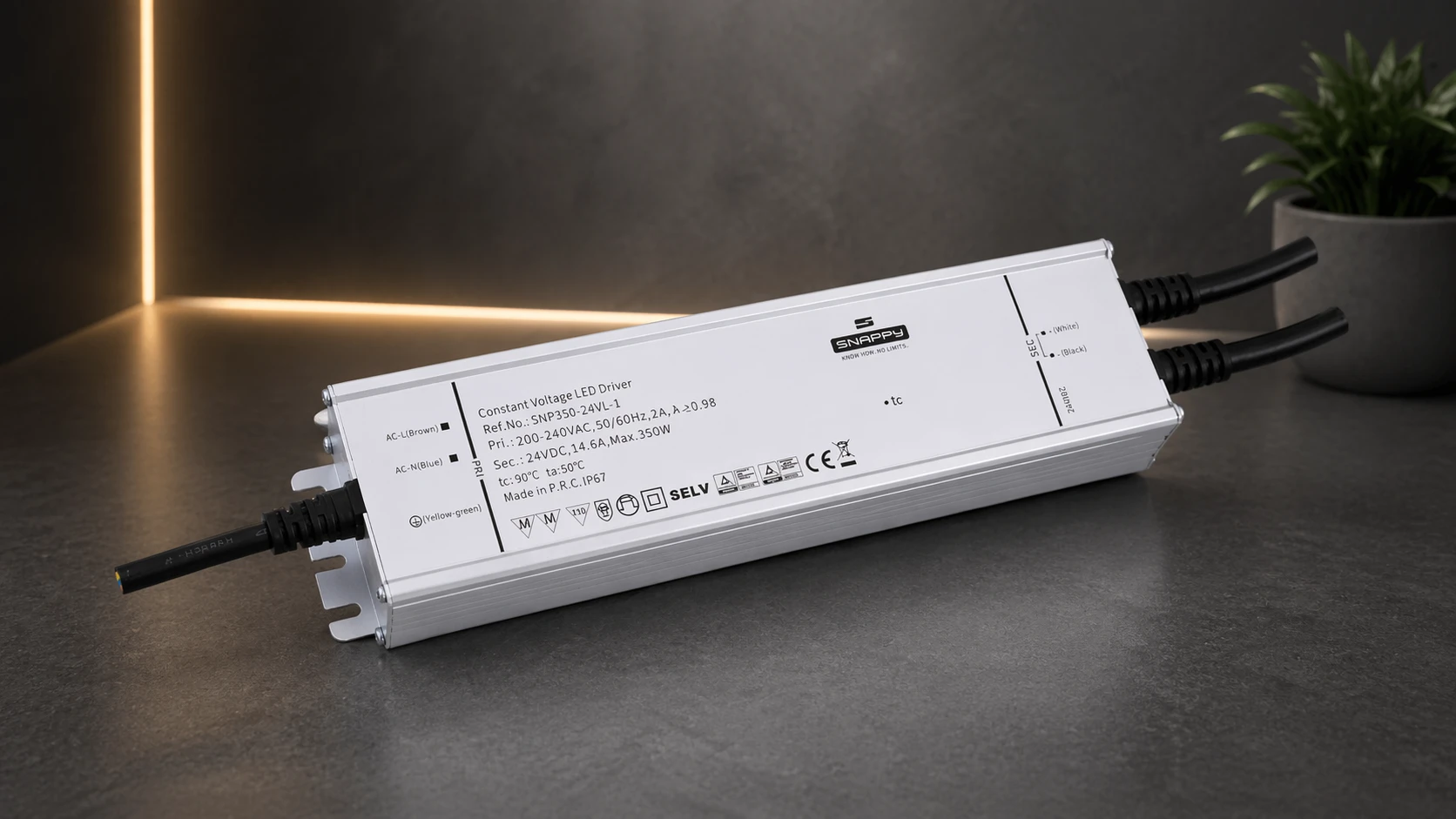 LED Netzteil 24V IP67 wasserdicht Snappy für Außenbereich und LED Streifen