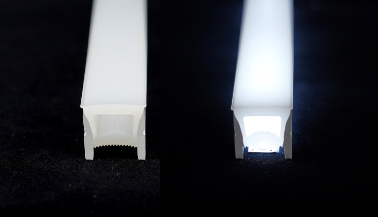 LED Neon Tube 20×20 mm – Silikonhülle zum Einbauen für LED-Streifen